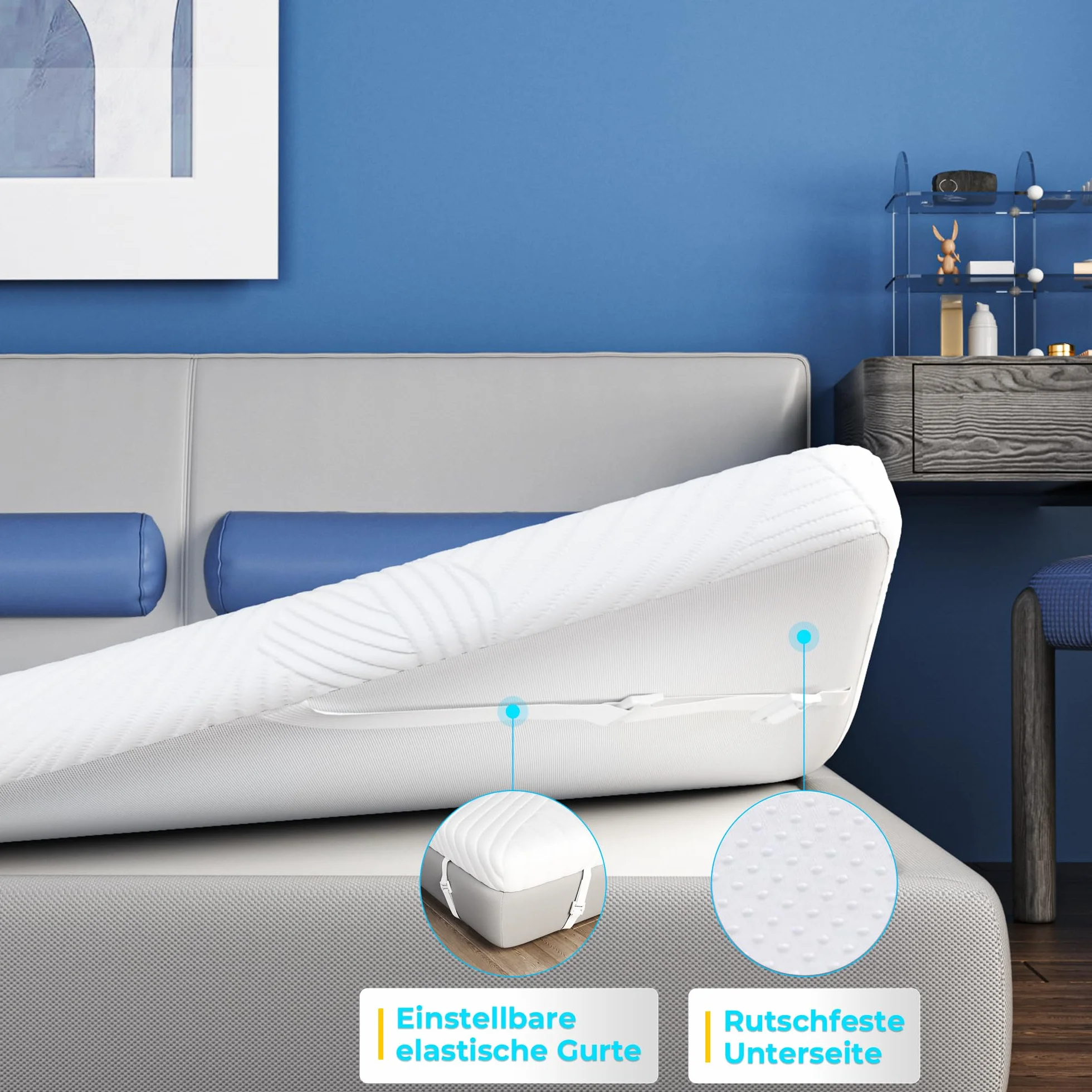 Surmatelas 160 x 200 Pianka Memory - Certyfikowana jako Bezpieczna i Niezawodna przez Oeko-TEX