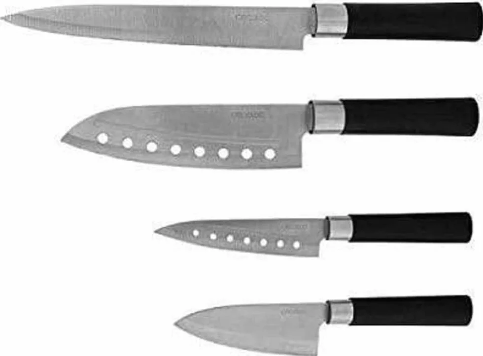 Cecotec Profesjonalny zestaw noży Santoku o szerokości 2 mm, profesjonalny zestaw noży Santoku