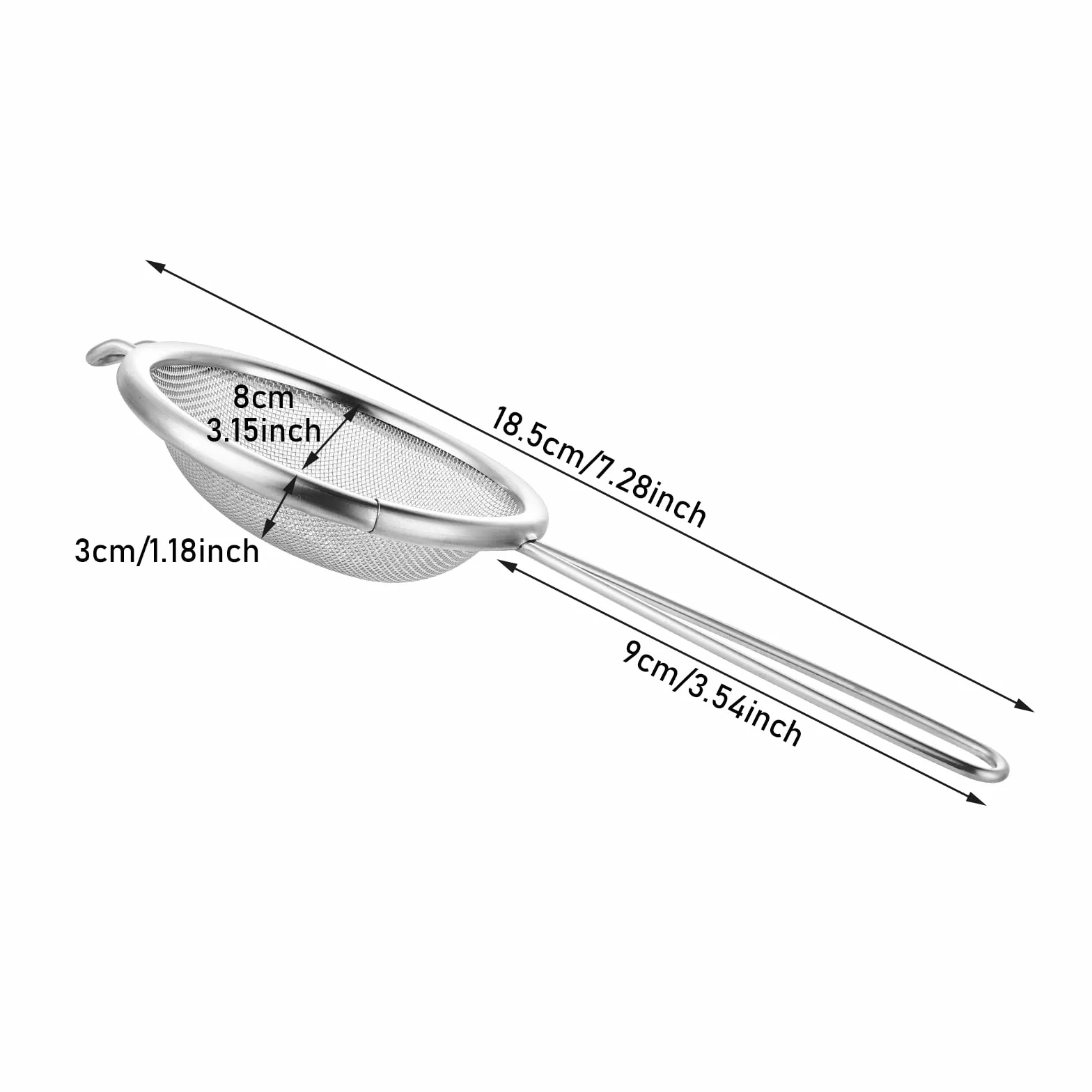 Sitko siatkowe ze stali nierdzewnej 8 cm do herbaty kawy mąki 2 szt