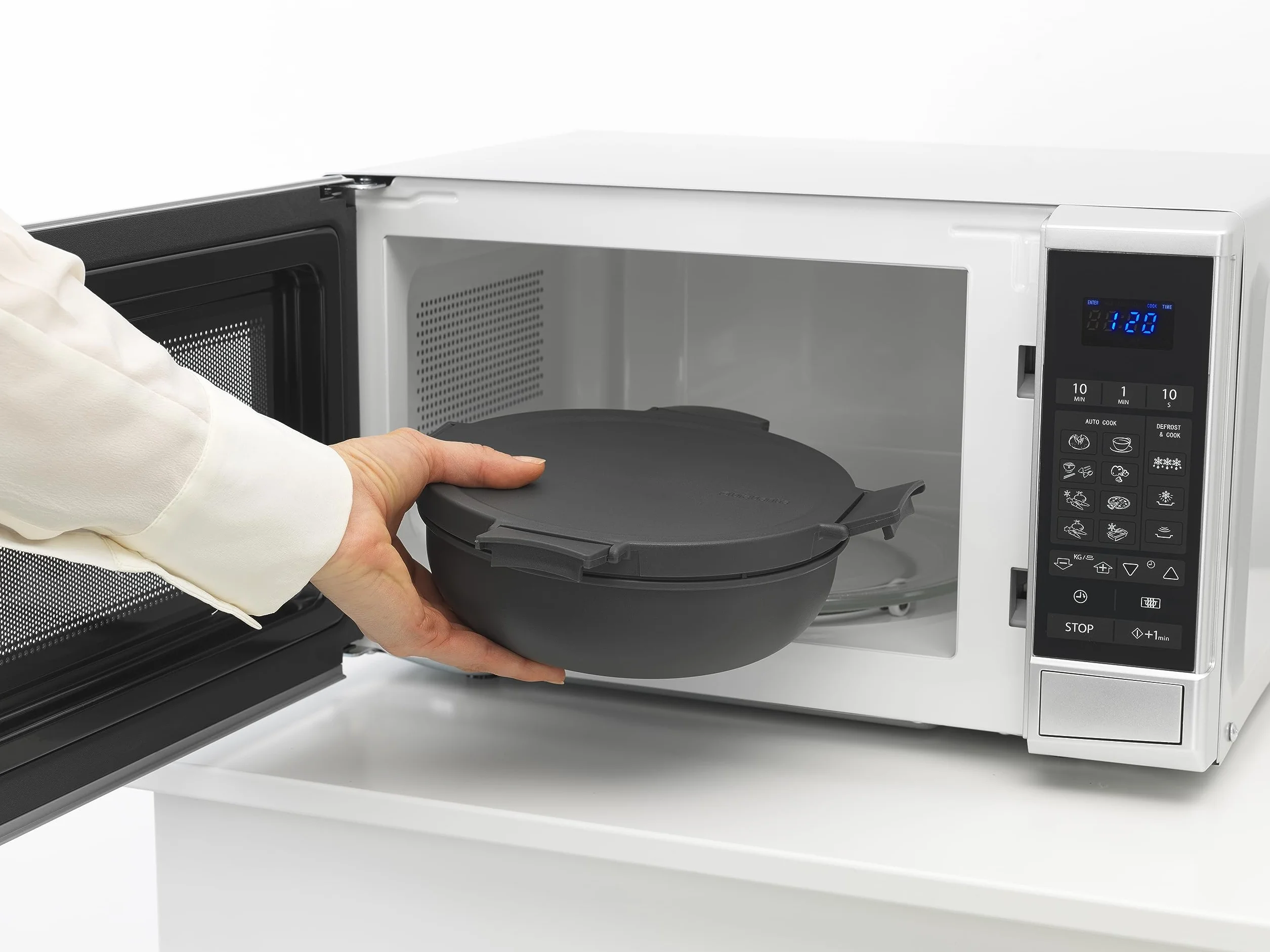 Brabantia Make & Take Miska na Sałatkę 1.3L Wyjmowana Taca na Dodatki Pokrywka Szczelna Dark Grey