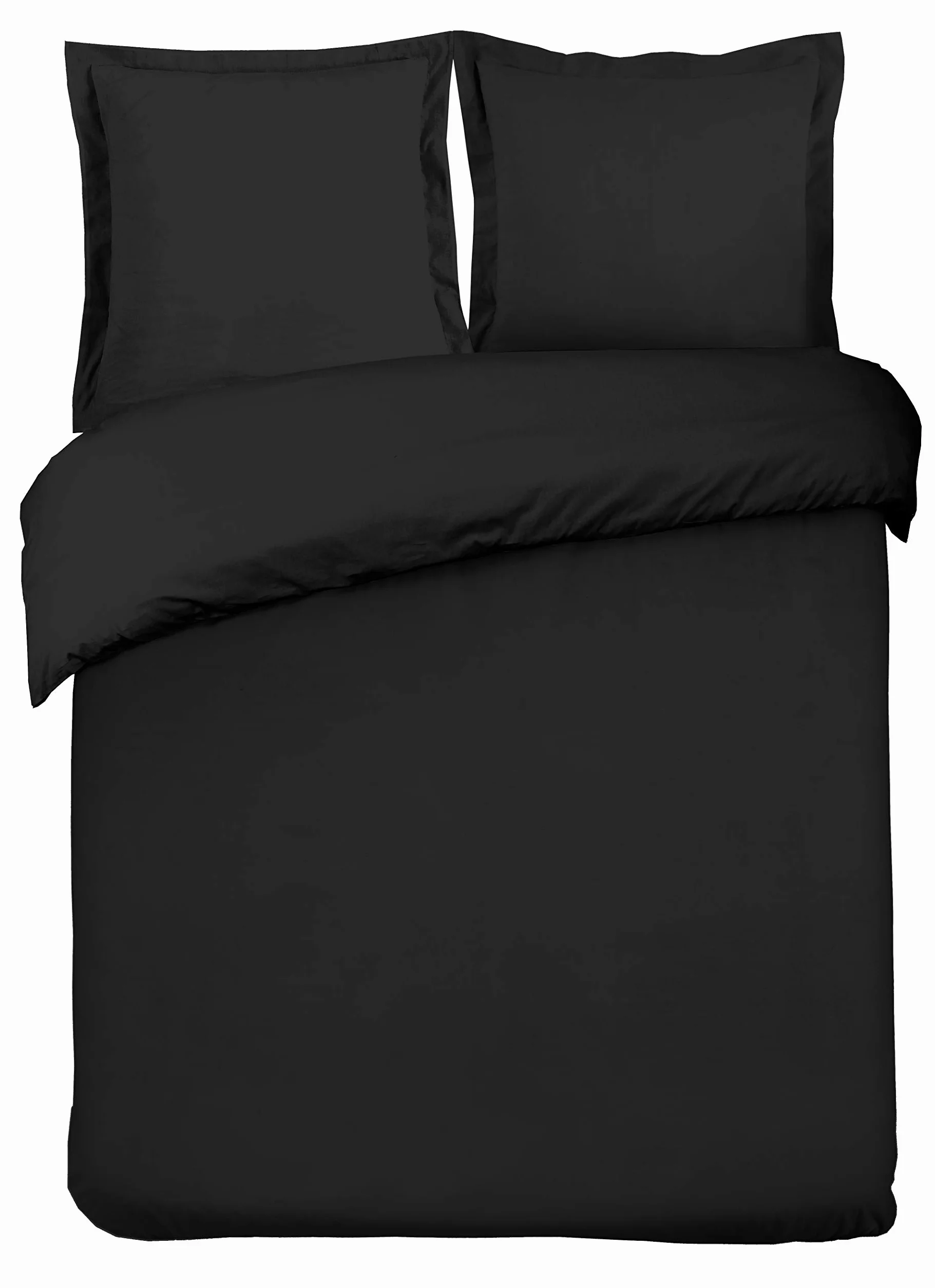 Poszewka na kołdrę czarna 260 x 240 cm 100% bawełna z 2 poszewkami 65 x 65 cm