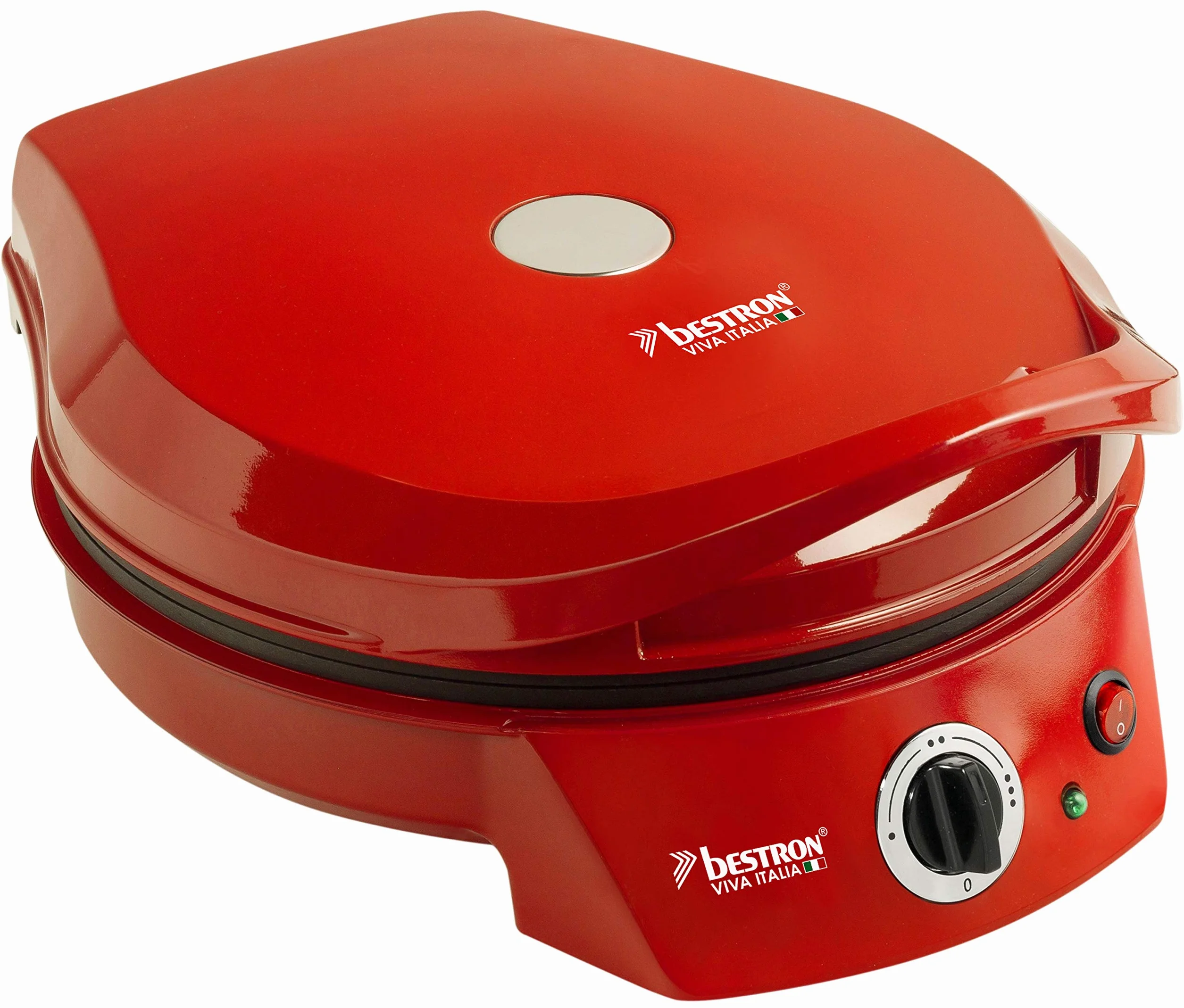 Bestron APZ400 Elektryczny Piec do Pizzy, Ceramika, Miedź, 1800 W, Czerwony