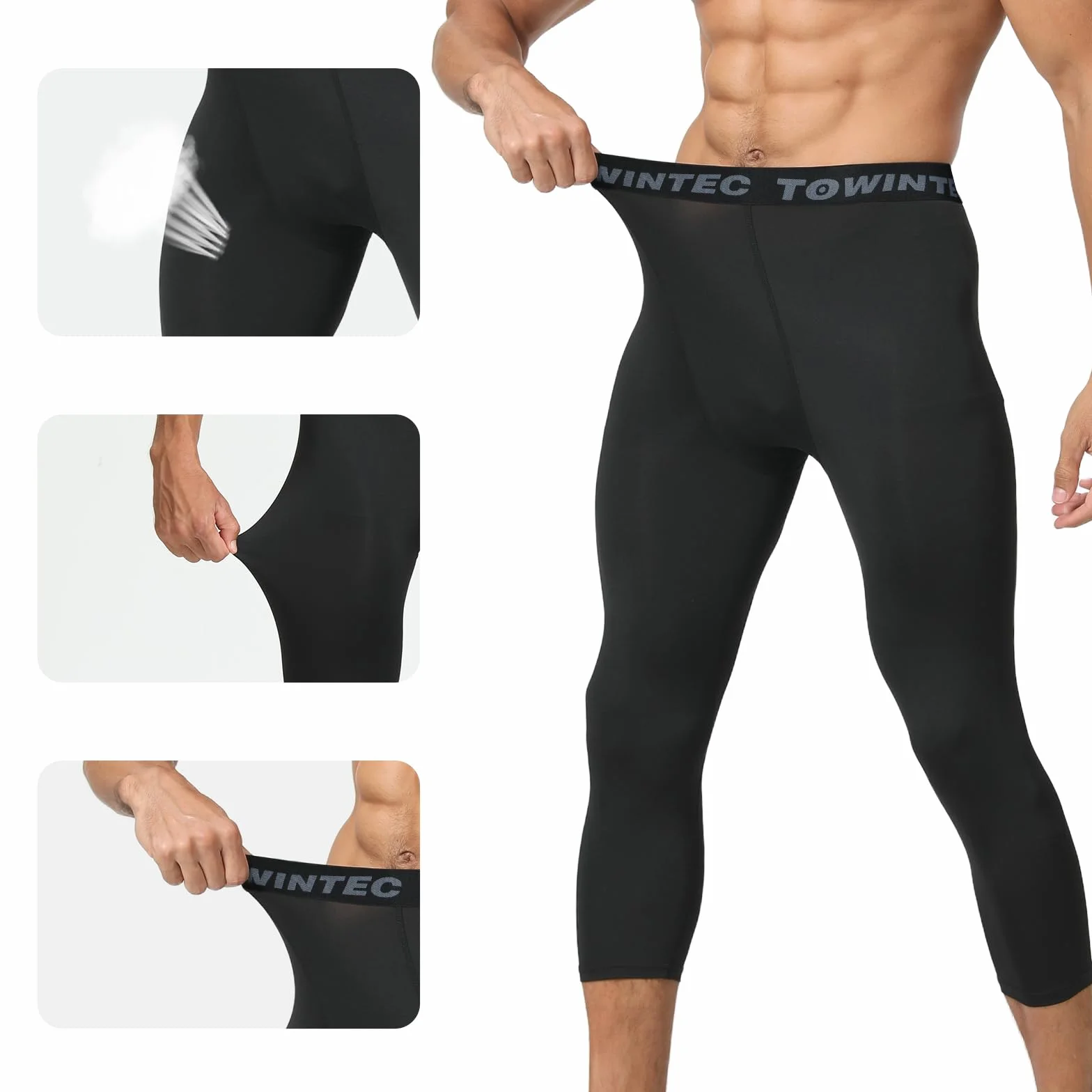 Legginsy kompresyjne 3/4 męskie rajstopy do koszykówki fajne skórki spodnie suche dopasowanie sportowa warstwa bazowa bielizna kompresyjne spodnie treningowe spodnie sportowe bieganie joga