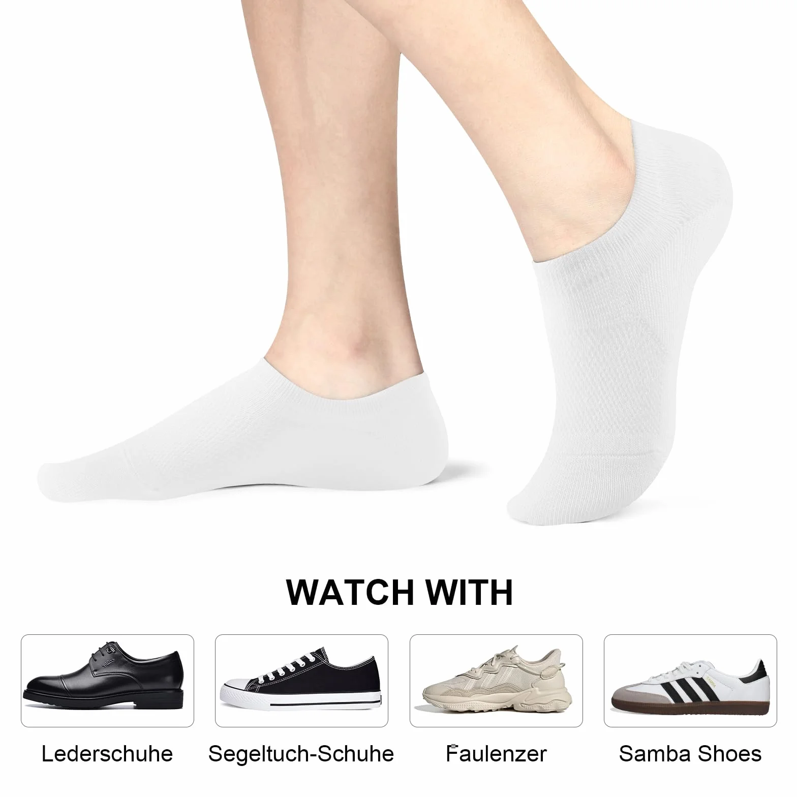 4 pary czarno-białych skarpet do sneakersów, damskie, stopki, męskie, miękkie i oddychające, rozmiar 35-50