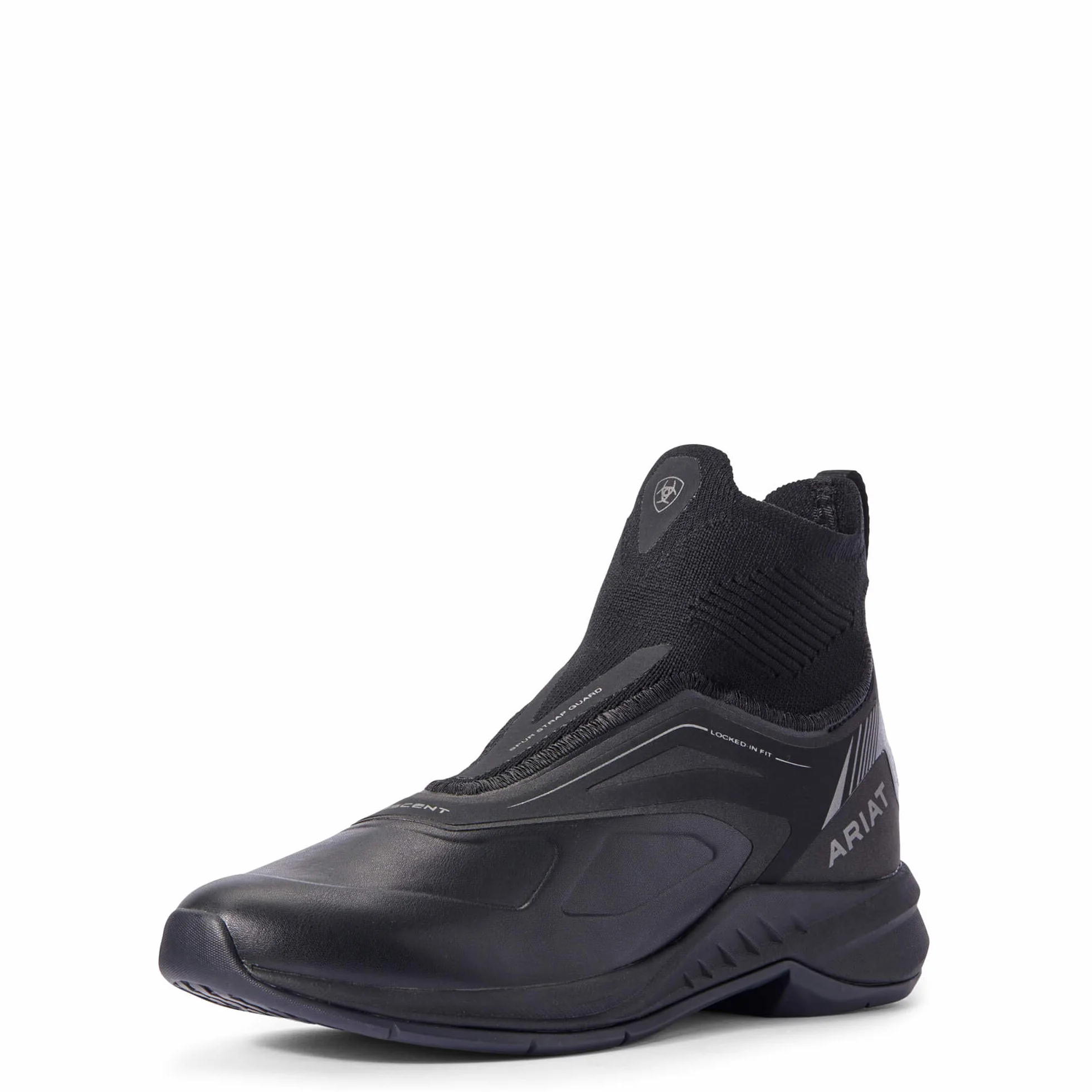 Ariat Damskie buty Ascent Paddock, czarne, lekkie, technologia ATS® zapewnia stabilność i komfort przez cały dzień