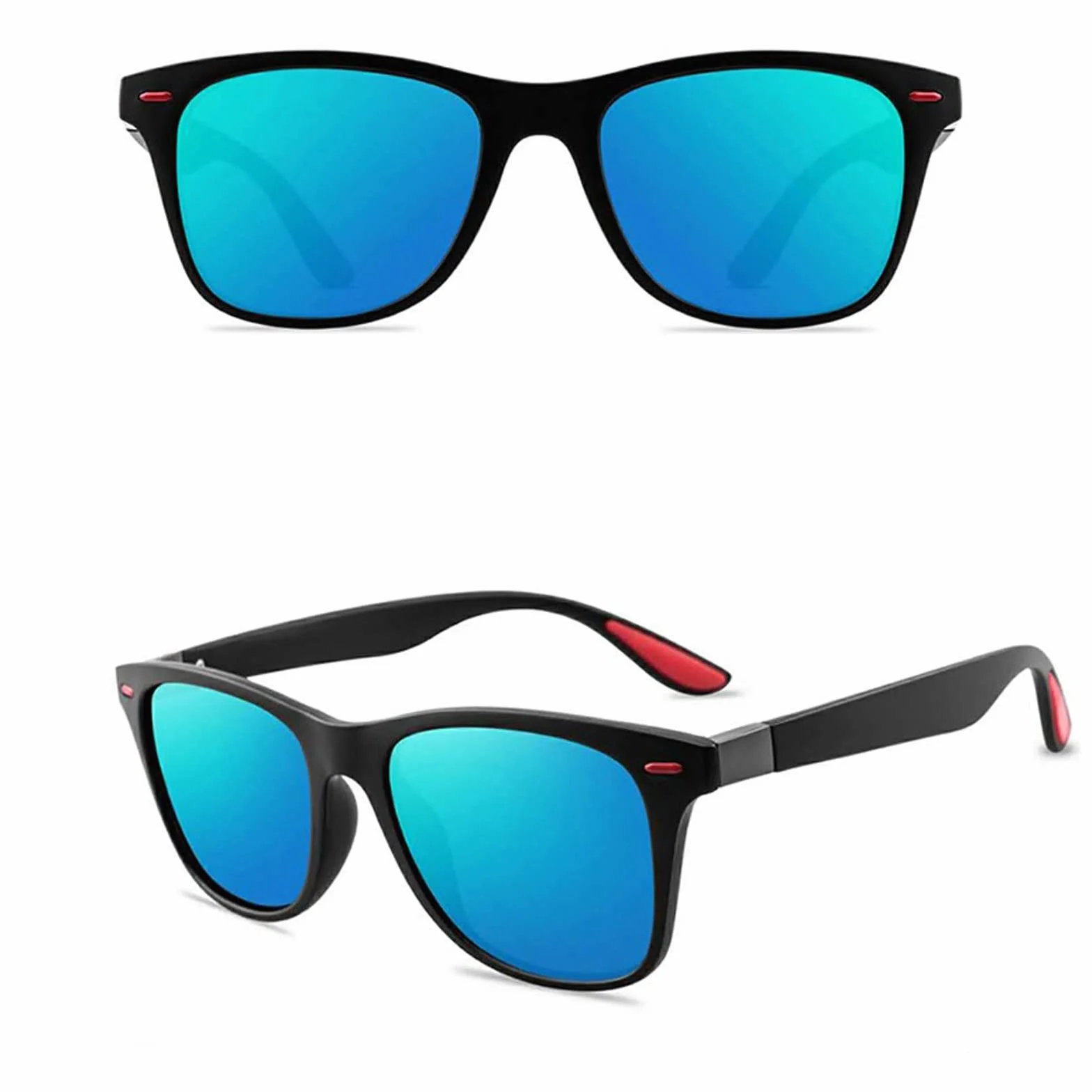 DieffematicMJ Okulary przeciwsłoneczne Okulary przeciwsłoneczne Spolaryzowane Mężczyźni Kobiety Kierowca Odcienie Męskie Vintage Okulary przeciwsłoneczne Mężczyźni Spuare Lustro Lato (Color : C3)