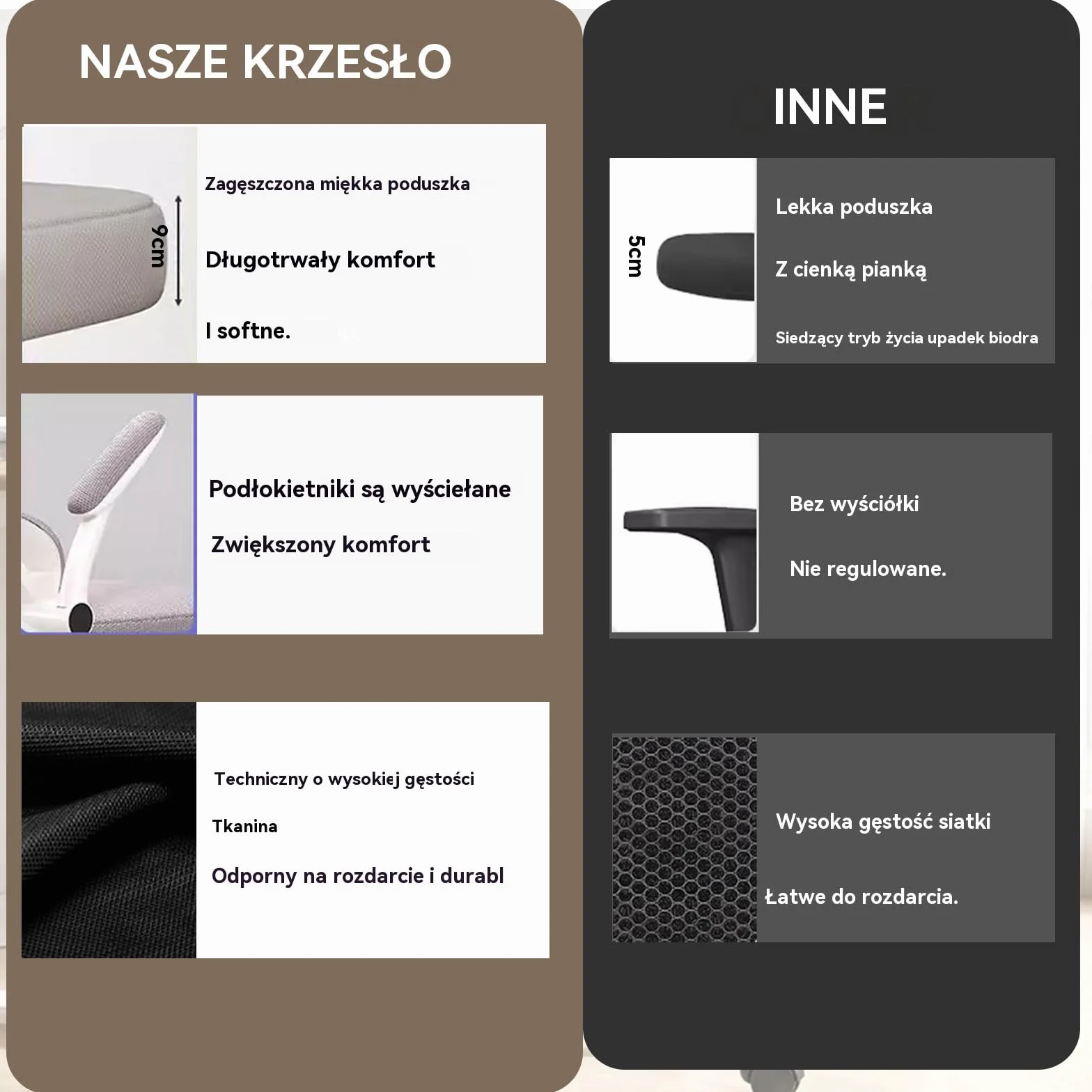 Ergonomiczne Krzesło Biurowe - Czarny | Regulowane Krzesło Biurowe z Wysokim Oparciem z Siatki,Wsparciem Lędźwiowym,Podłokietnikami Odwracanymi | Do Domowego Biura,Gier,Nauki
