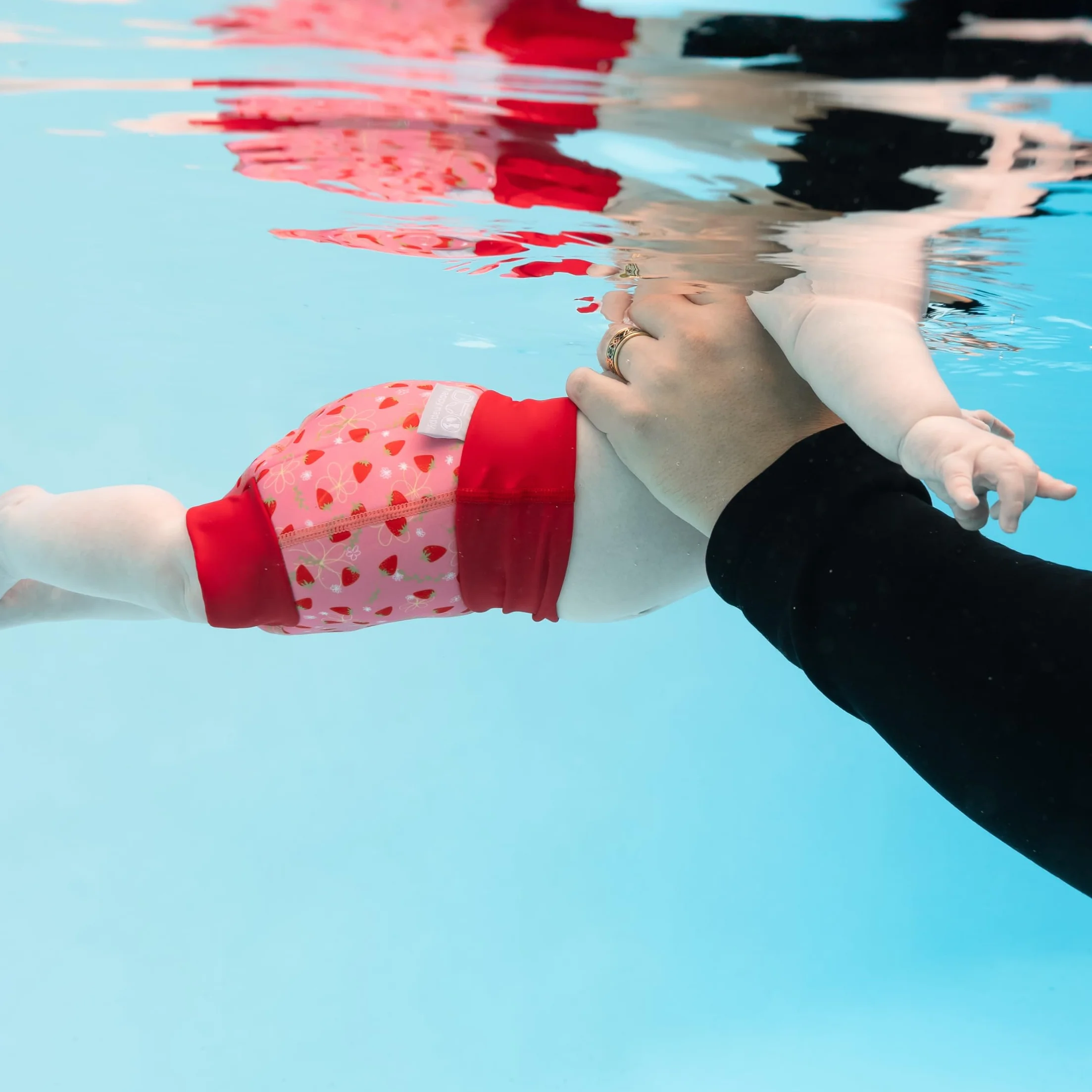 Splash About Happy Nappy Duo, pieluszka do pływania wielokrotnego użytku, Pole truskawkowe, 12-24 miesi?cy