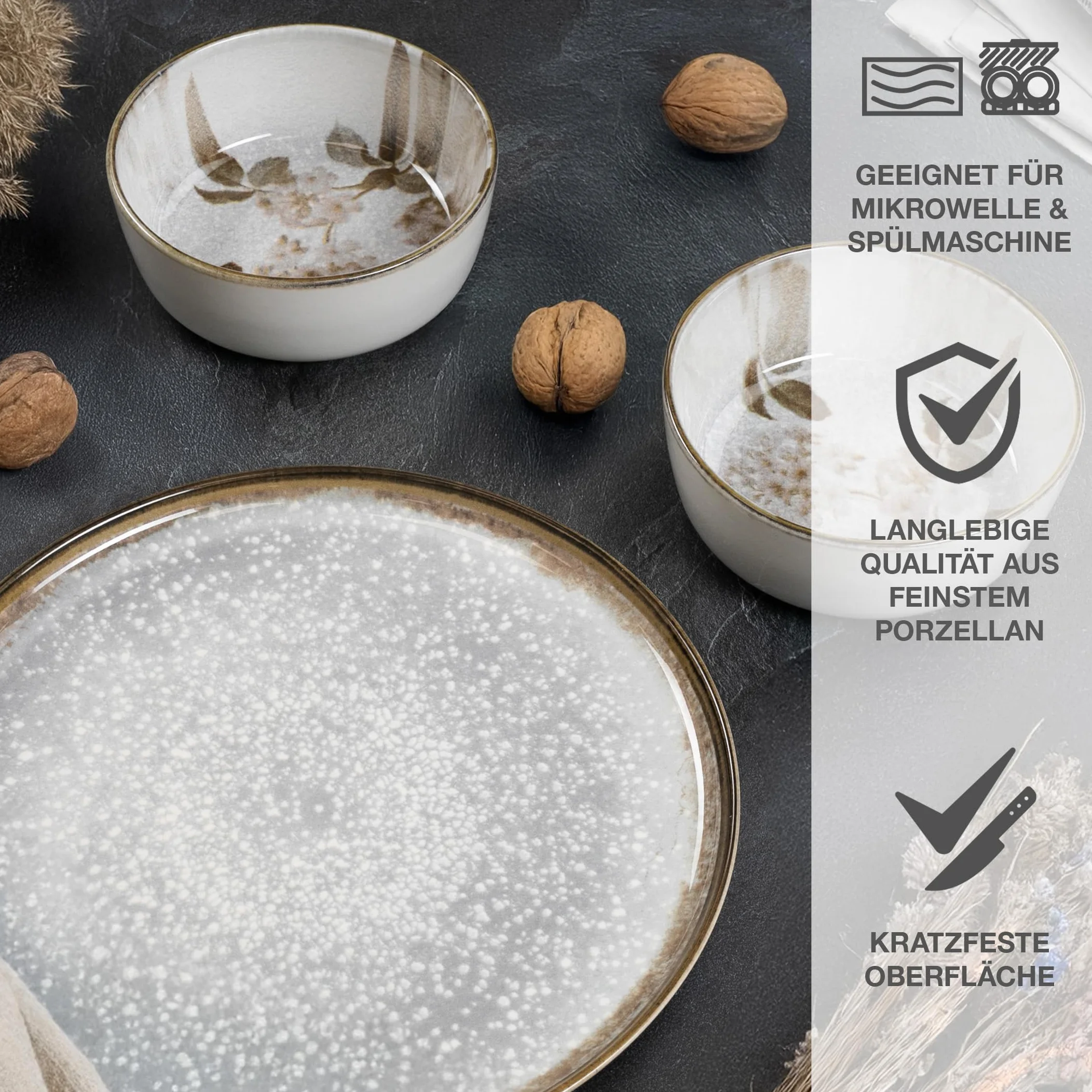 Moritz & Moritz BLOSSOM porcelanowe miseczki na musli zestaw 6 sztuk 610 ml
