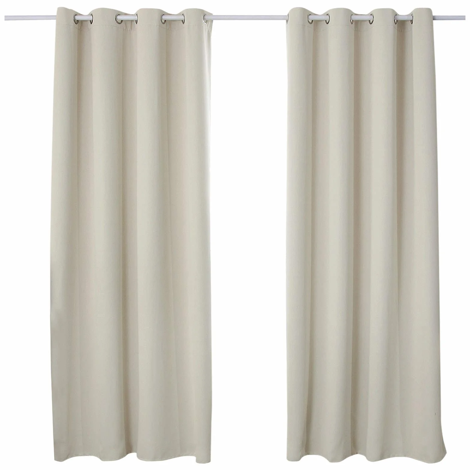 WOLTU Zasłona Zaciemniająca Termiczna 250 g/m² 135x225 cm Beżowy