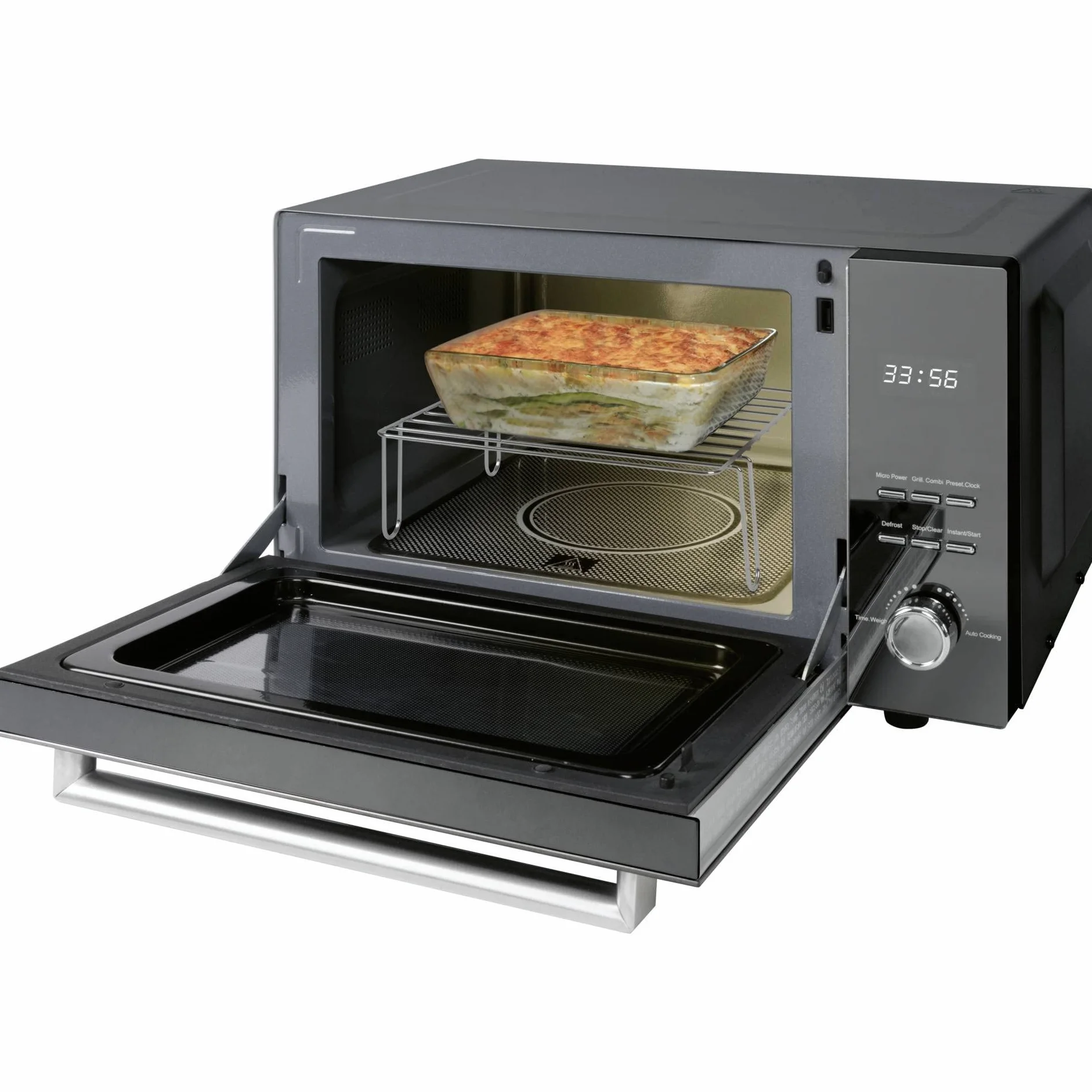 ProfiCook PC-MWG 1204 Kuchenka mikrofalowa 23 l 800 W Stal nierdzewna