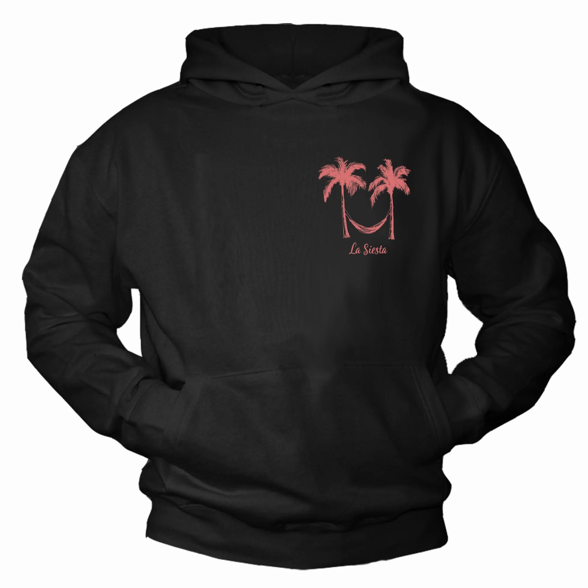 MAKAYA bluza z kapturem męska z nadrukiem palm lato surfer plaża styl boho vintage luźny hoodie
