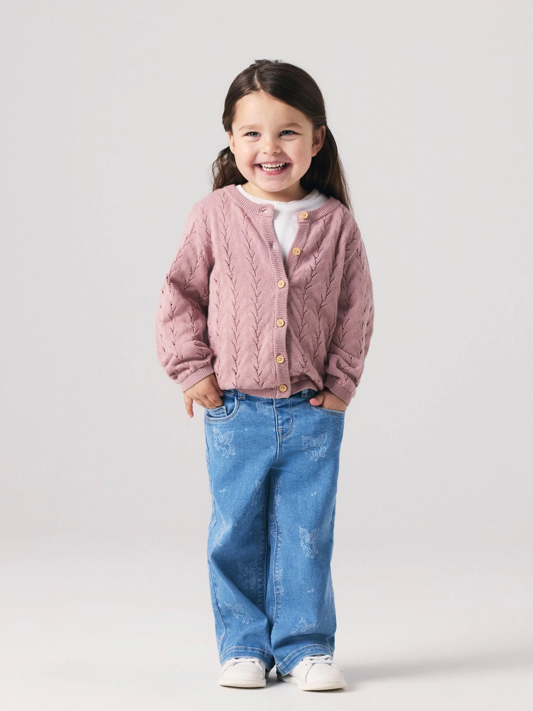NAME IT Kardigan Dziewczynki Nmfbanni Ls Knit Card Noos
