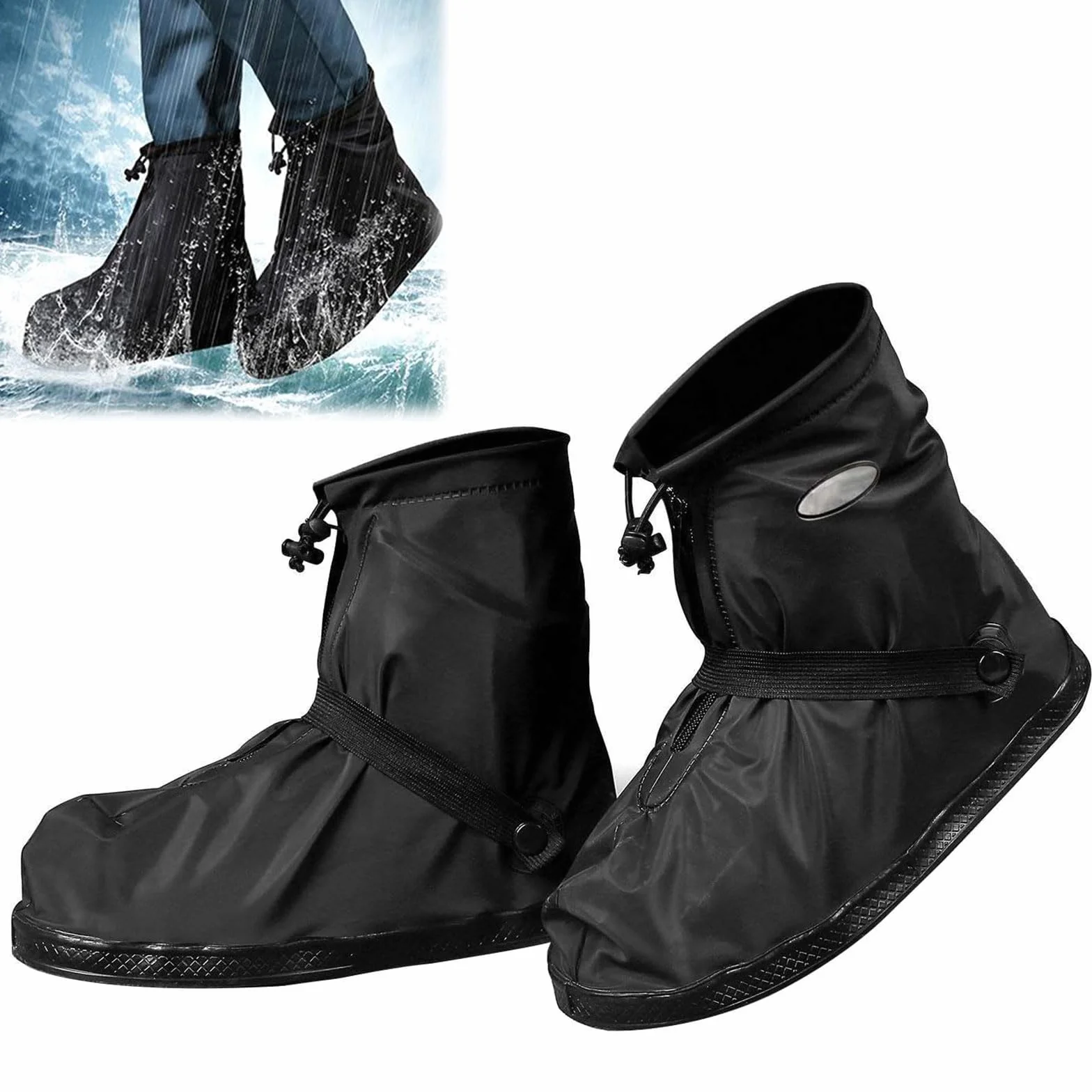 Wodoszczelne ochraniacze na buty rowerowe, ochraniacze na buty, wodoszczelne, odblaskowe, przeciwdeszczowe, wodoodporne ochraniacze na buty rowerowe, unisex, pokrowiec na deszczowe dni na świeżym
