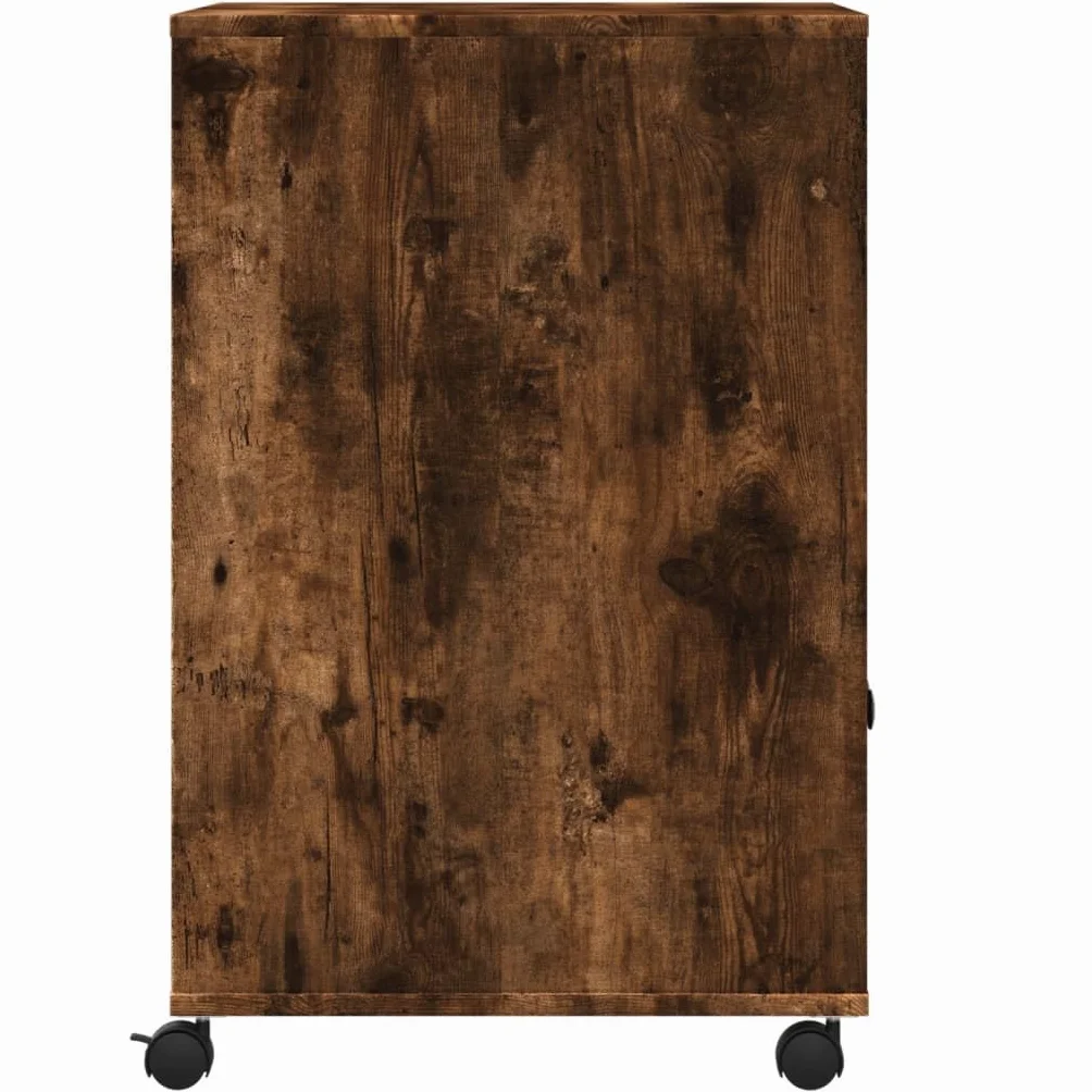 vidaXL Szafka pod drukarkę z kółkami 60x48x74 cm przydymiony dąb