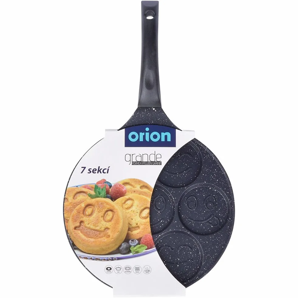 Patelnia granitowa do jajek placków 7 otworów buźki GRANDE 27 cm