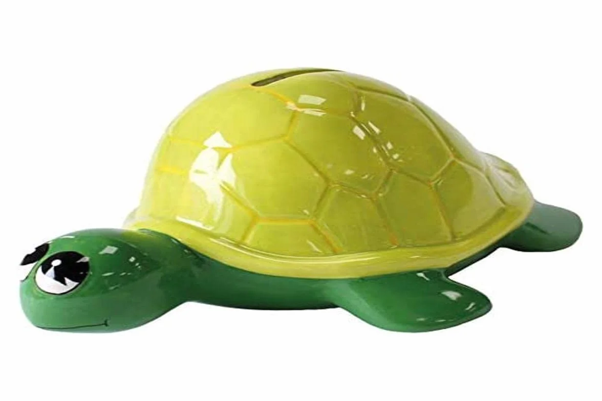 Crockery Critters Skarbonka - Żółw morski Deluxebase. Śliczne oryginalne zwierzęta w kształcie skarbonki dla dzieci i dorosłych