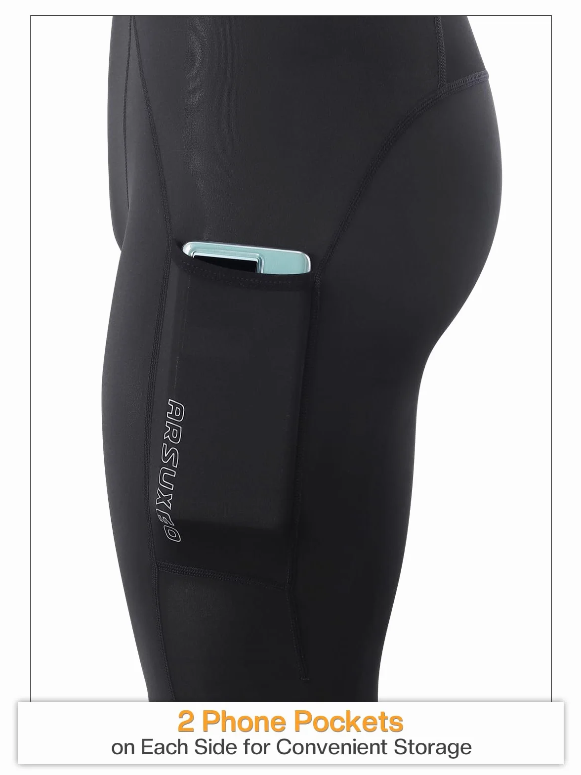 ARSUXEO Męskie rajstopy kompresyjne spodnie do biegania Baselayer Legginsy K3