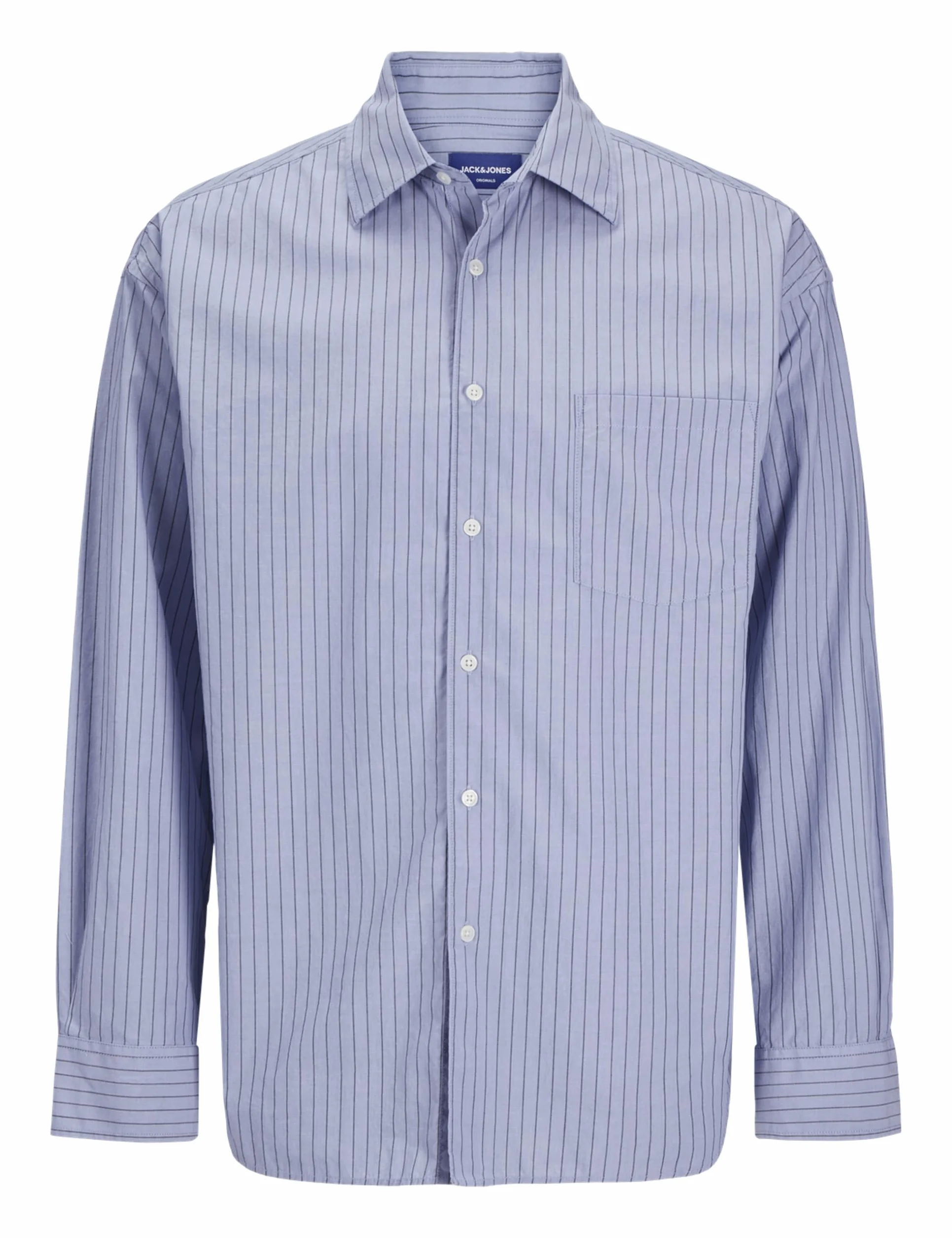 Joratlas Poplin Oversized Shirt Ls, Chambray Blue, M