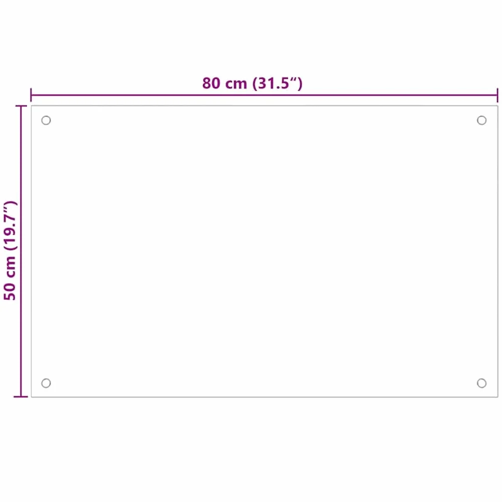 vidaXL Panel ochronny do kuchni przezroczysty 80x50 cm szkło