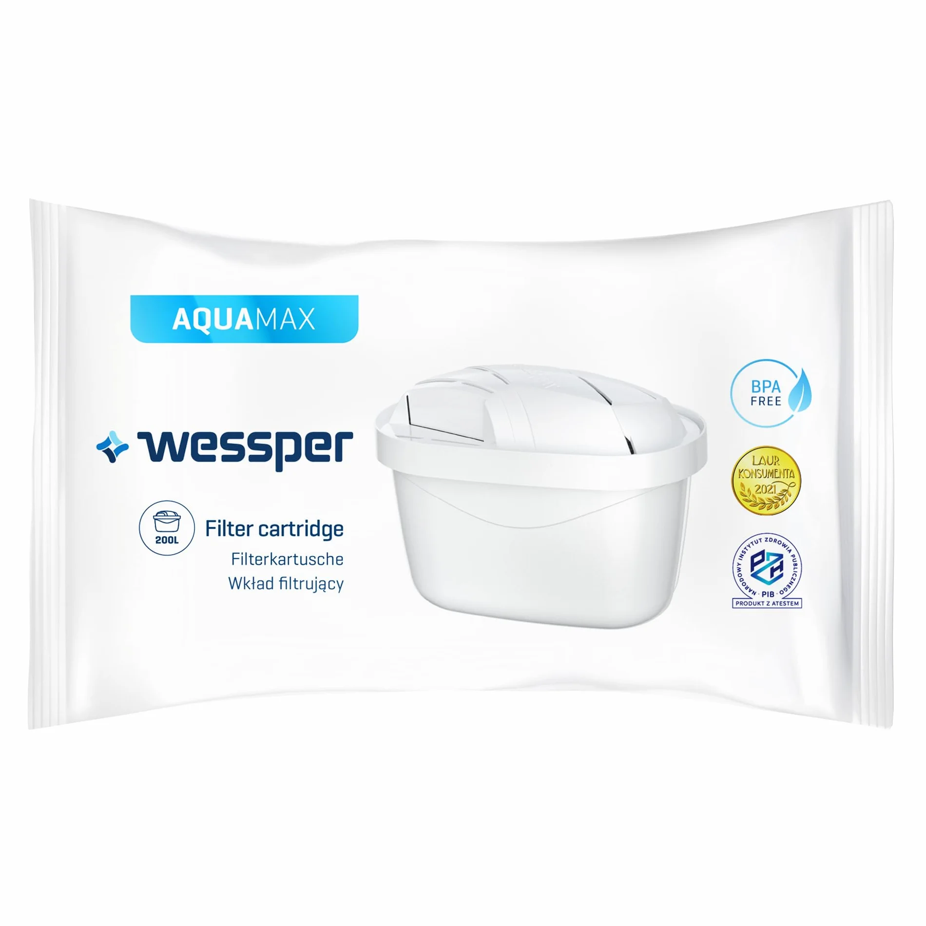 Wessper Filtry do Dzbanka Filtrującego Wodę, Redukcja Chloru i Metali Ciężkich | Filtry są zamiennikami dla Dafi Unimax Aquaphor A5 BRITA Maxtra+ PHILIPS AWP212/10 – Zestaw 12 Sztuk