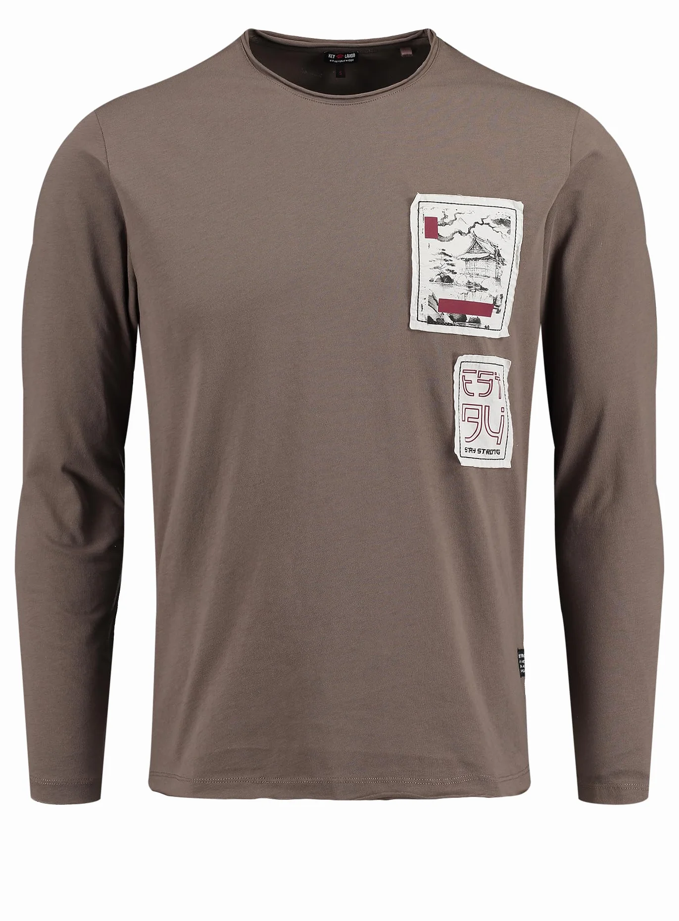 KEYLARGO Męska bluza Klfocus Round Ls, Mud Brown (1607), XXL