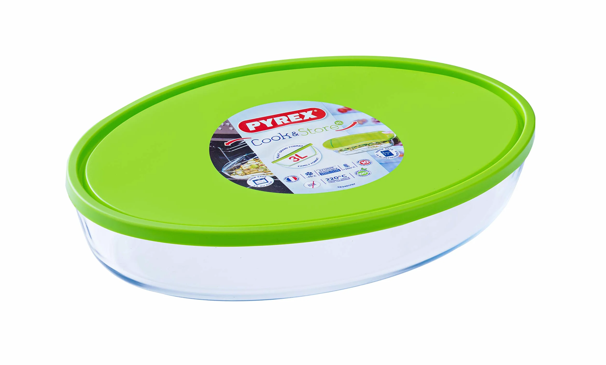 Pyrex naczynie do zapiekania ze szkła borokrzemowego