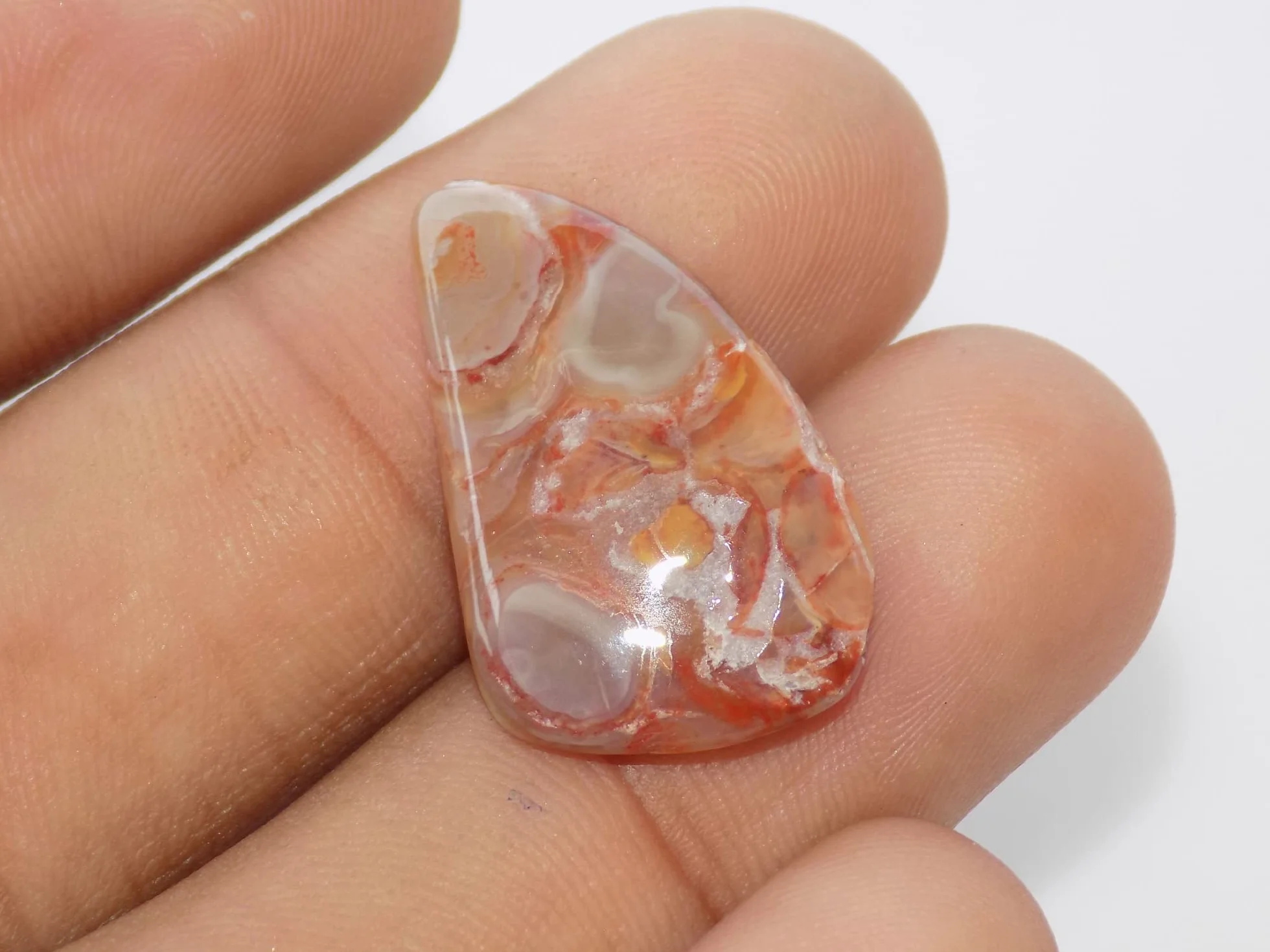 Szalony koronkowy agat kamień szlachetny, fantazyjny kształt 24 x 17 x 4 mm, 11 ct designerski koronkowy agat graficzny kamień SC-3239, 24x17x4mm, kamień szlachetny, szalony agat koronka
