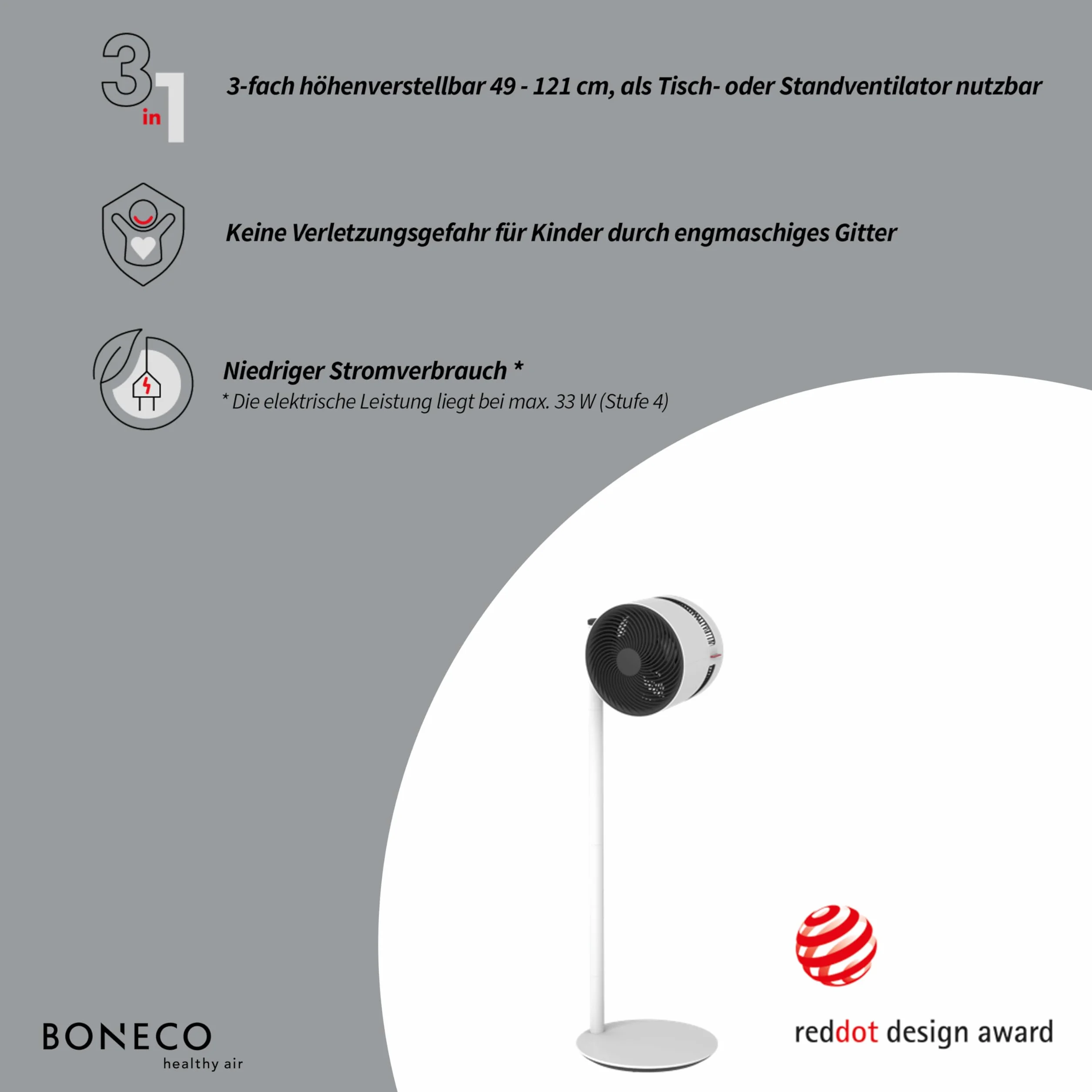 BONECO wentylator Air Shower F230 biały