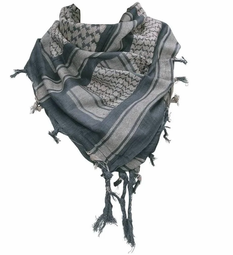 Duży szal Shemagh, arabskie wojsko, taktyczny szal pustynny, chusta pali 110 x 110 cm, 100% bawełna, dla mężczyzn i kobiet