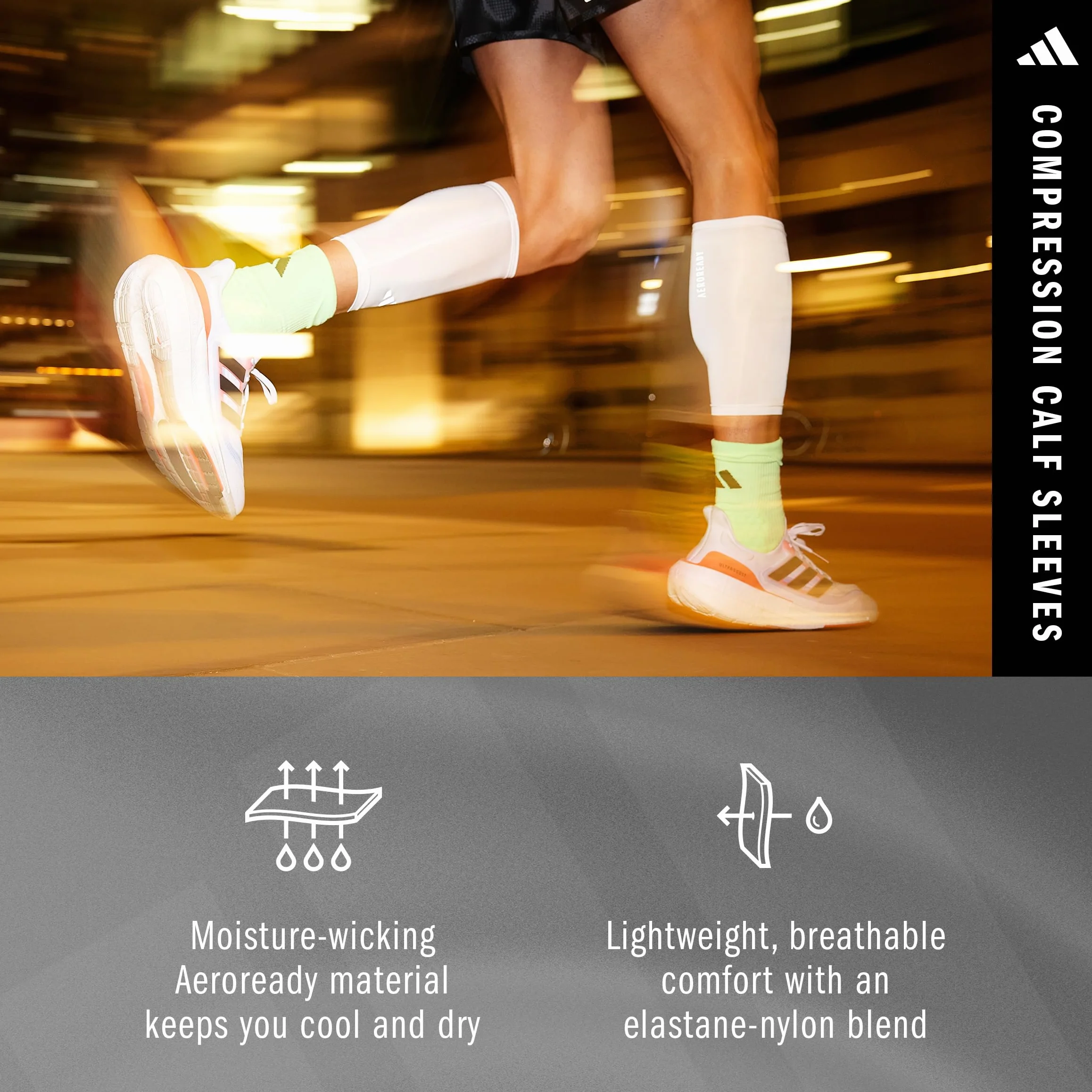 adidas pończochy uciskowe na łydki Uniseks Aeroready Wadenkompression