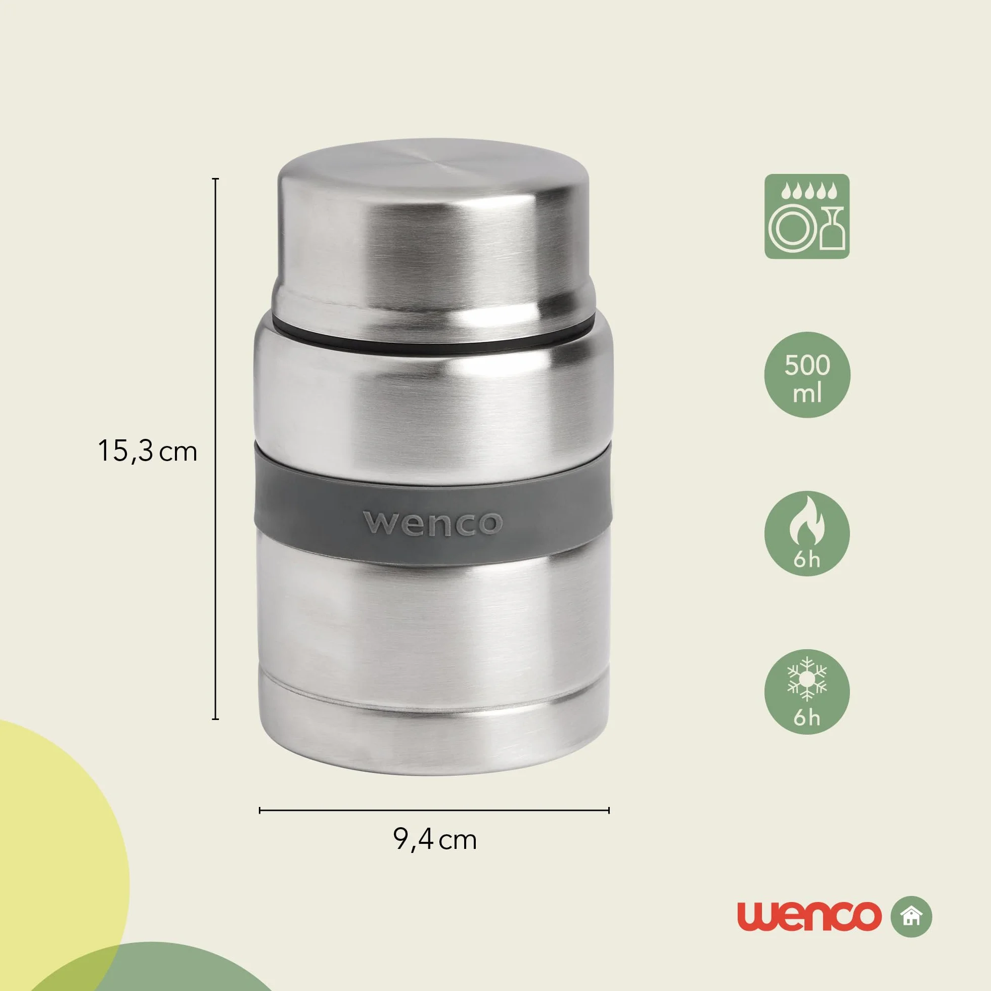 wenco Pojemnik na lunch ze stali nierdzewnej 500 ml termiczny