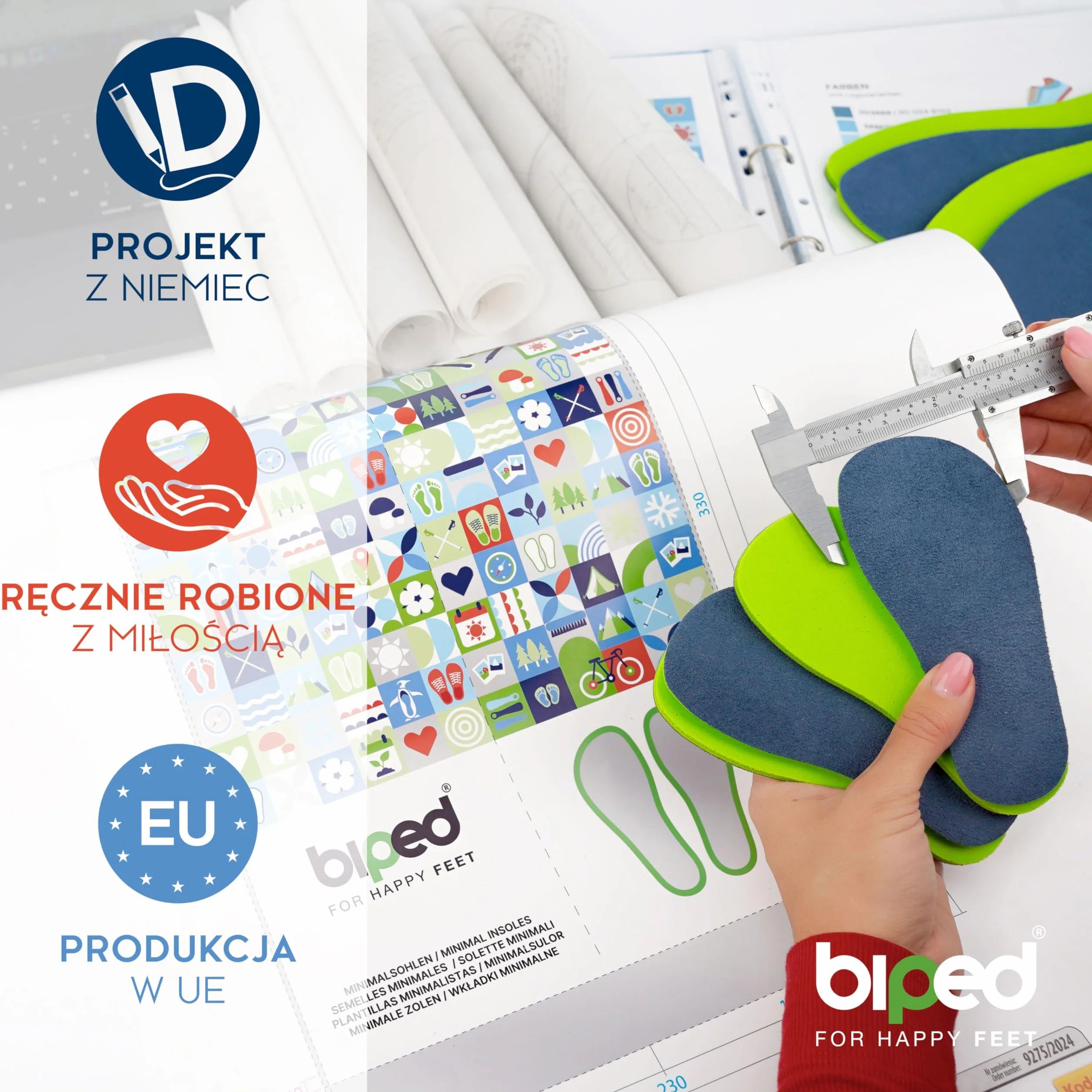 biped minimal sole ASTORGA - 2 pary wkładek do butów minimalistycznych i barefoot - aksamitnie miękkie wkładki z wysokiej jakości weluru - wkładki do butów barefoot dla dorosłych i dzieci(44)