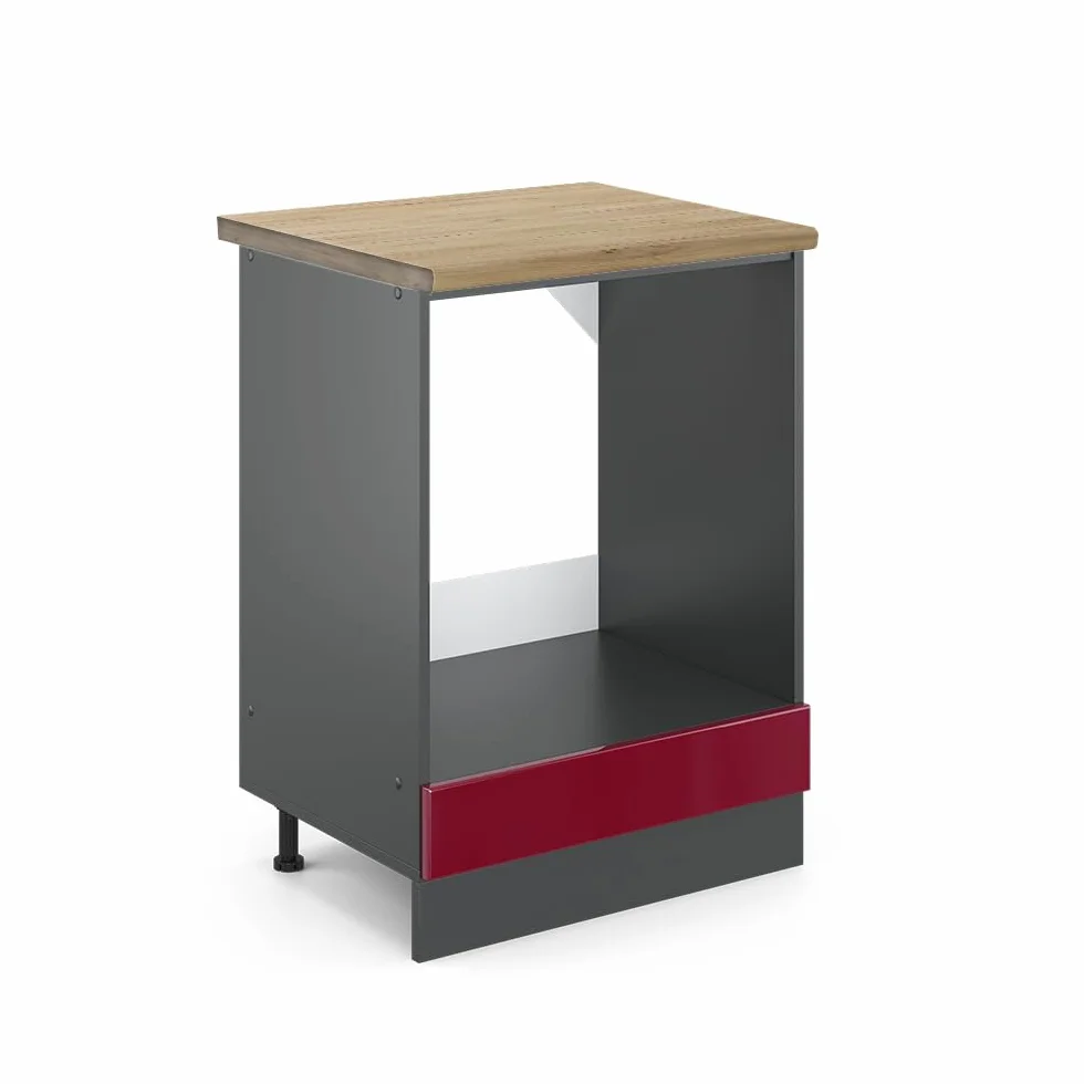 Vicco Szafka kuchenna R-Line Czerwony połysk 60 cm BP Dąb