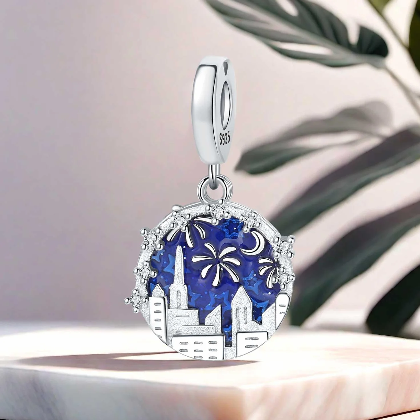 Zawieszka charms ze srebra wysokiej próby 925, koralik charms dla kobiet, kompatybilny z europejskimi bransoletkami i łańcuszkami na szyję