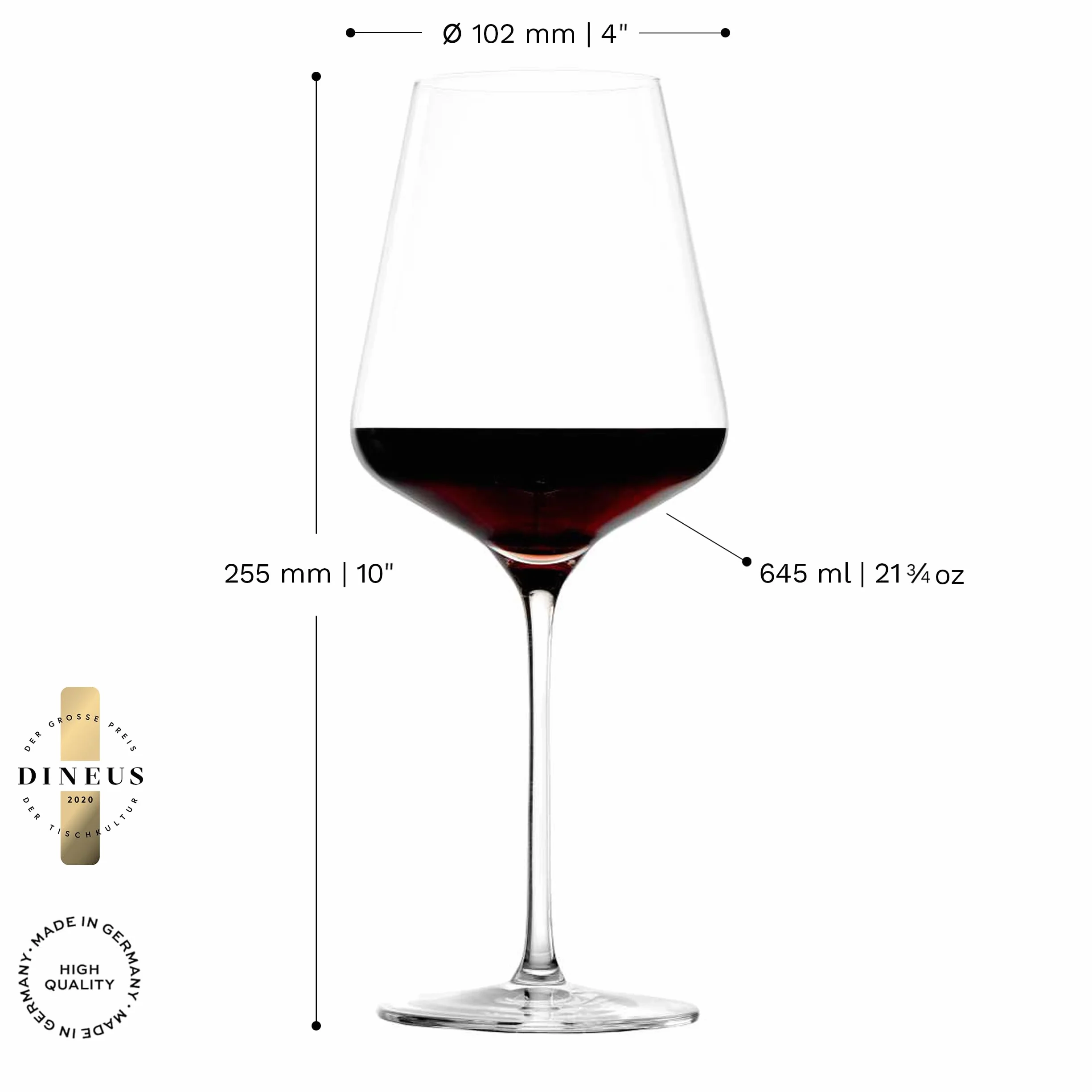 Stölzle Lausitz Kieliszki do Bordeaux Quatrophil 645 ml Zestaw 6 sztuk