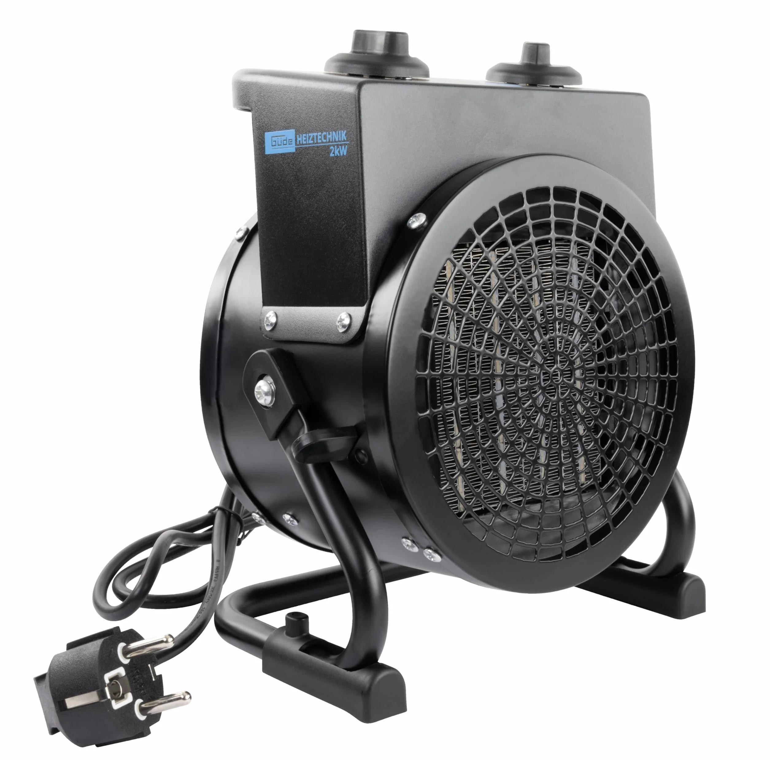 Güde 85178 ceramiczny termowentylator GH 2000 K (2000 W, 2 stopnie grzania 1000/2000 W, 45 m³ maks. zdolność grzewcza pomieszczeń, ceramiczny element grzejny PTC, termostat bezstopniowy, ochrona przed