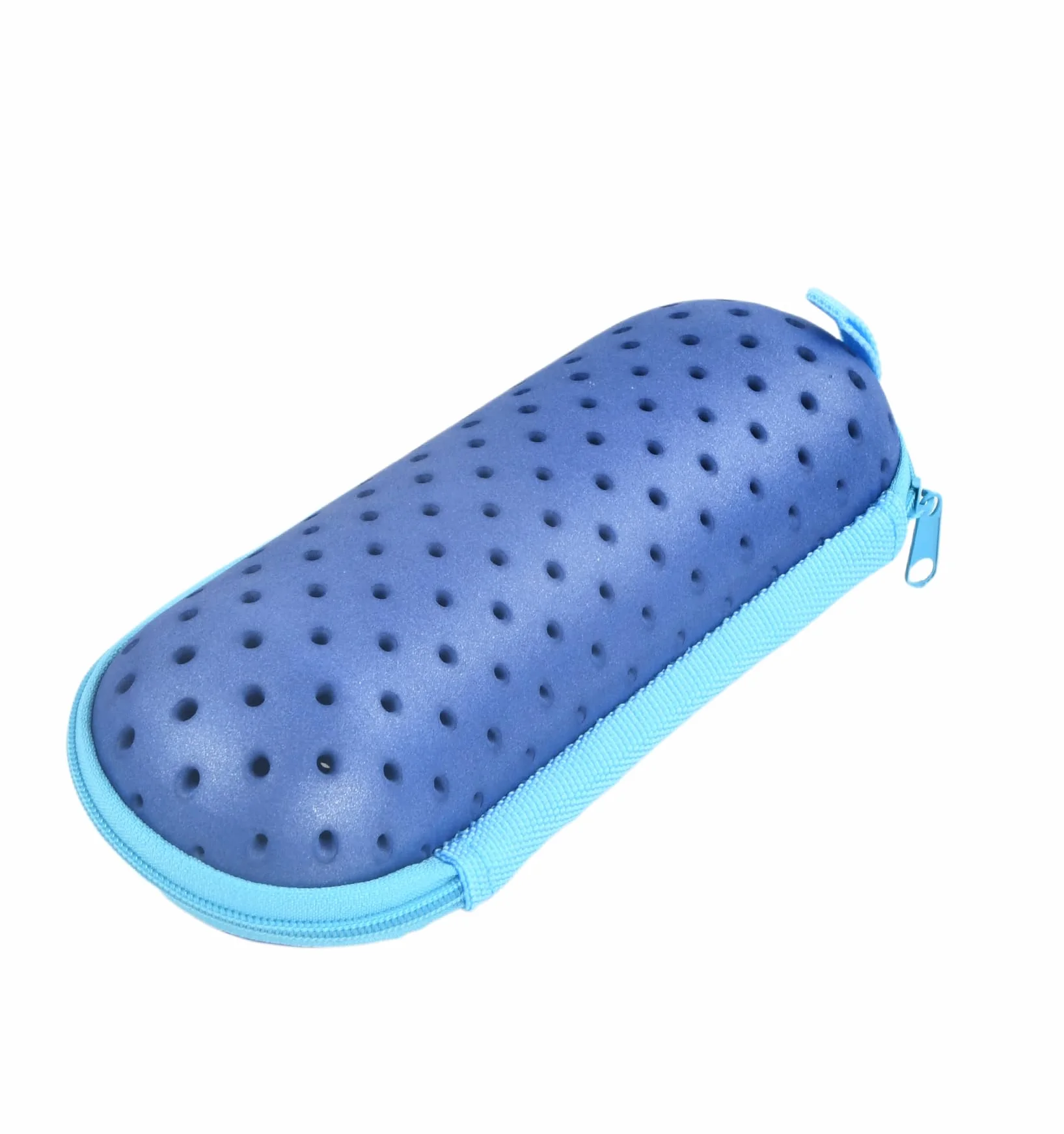 Etui na okulary pływackie, etui na okulary pływackie z otworami drenażowymi, przenośna torba na okulary pływackie, oddychająca torba dla mężczyzn, kobiet, dzieci (18,5 × 7,5 cm)