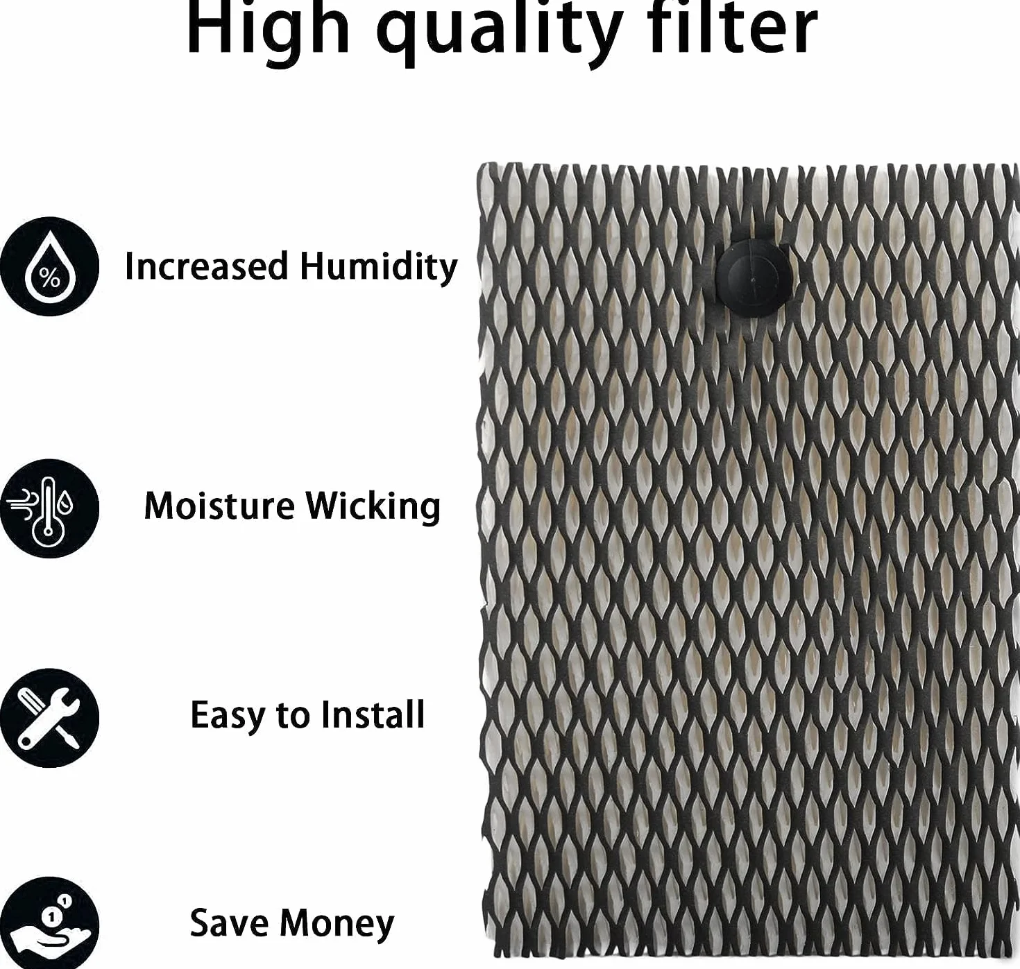 HUAWELL 6-pak filtra nawilżacza HWF100 zamiennik knota E BWF100 kompatybilny z Holmes Bionaire Sunbeam HM6000 HM6000RC HM6005 BCM7305 BCM7309 BCM7204 SCM7808 SCM7809 nawilżacz powietrza