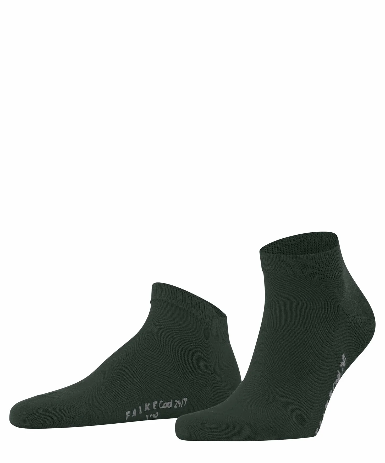 FALKE Mężczyźni Skarpety do trampek Cool 24/7 M Sn Bawełna krótkie jednokolorowe 1 Para, Zielony Hunter Green 7441, 43-44