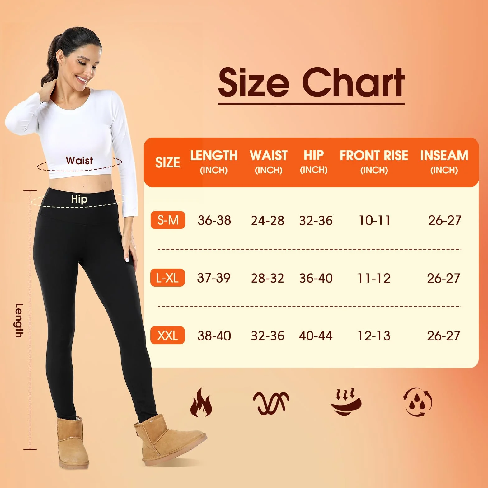 Thermal Leggings damskie z podszewką z polaru - zimowe grube legginsy dla kobiet Spodnie do jogi z wysokim stanem
