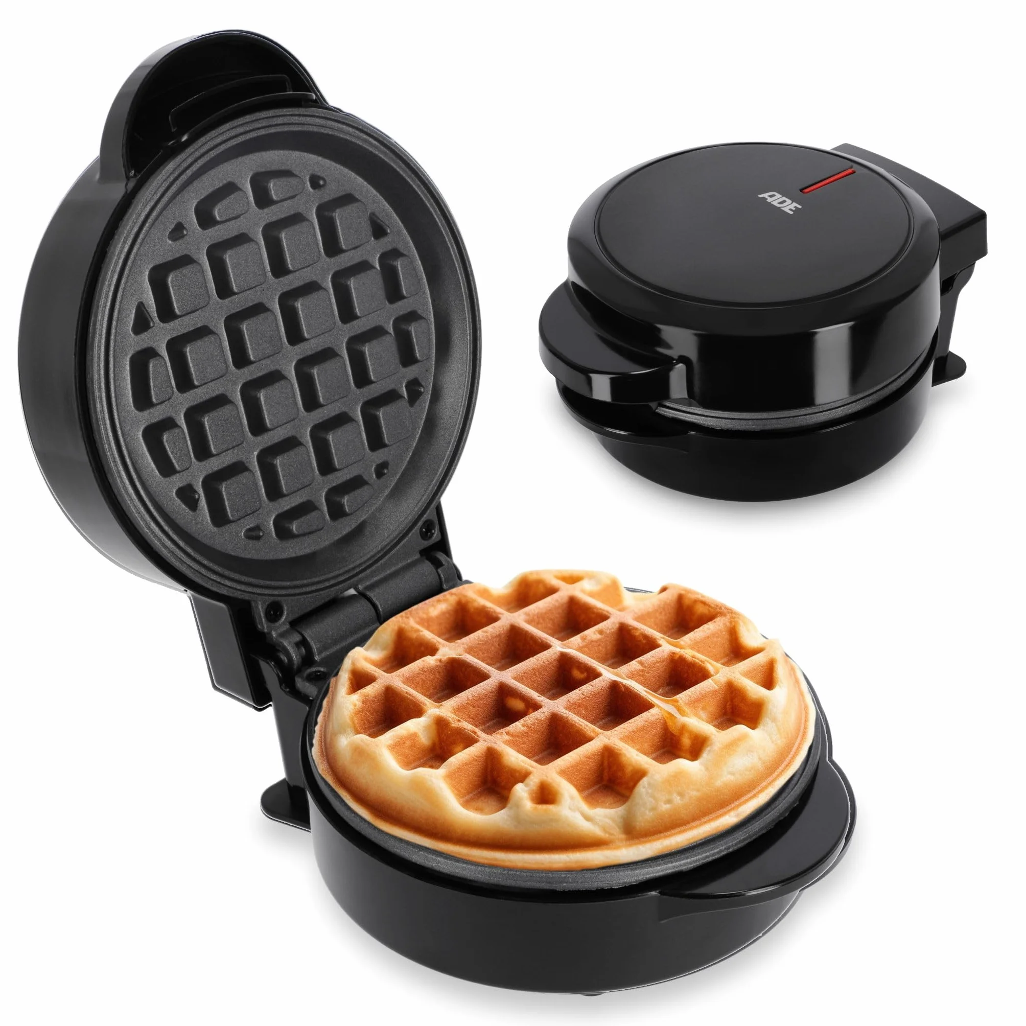 ADE Mini gofrownica belgijski gofr 550 W czarna