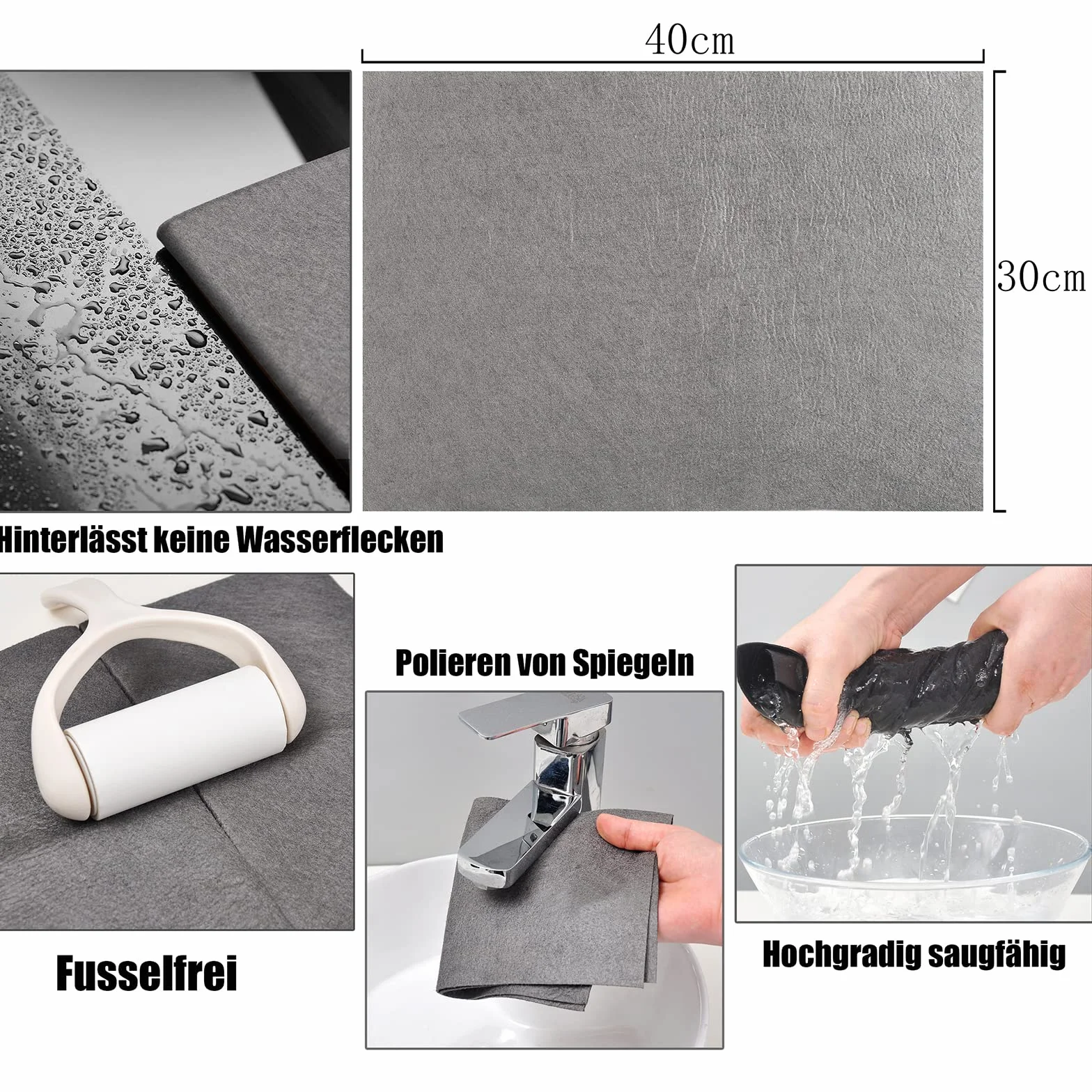 Ściereczka z mikrofibry do czyszczenia bezpyłowa bezsmugowa wielokrotnego użytku