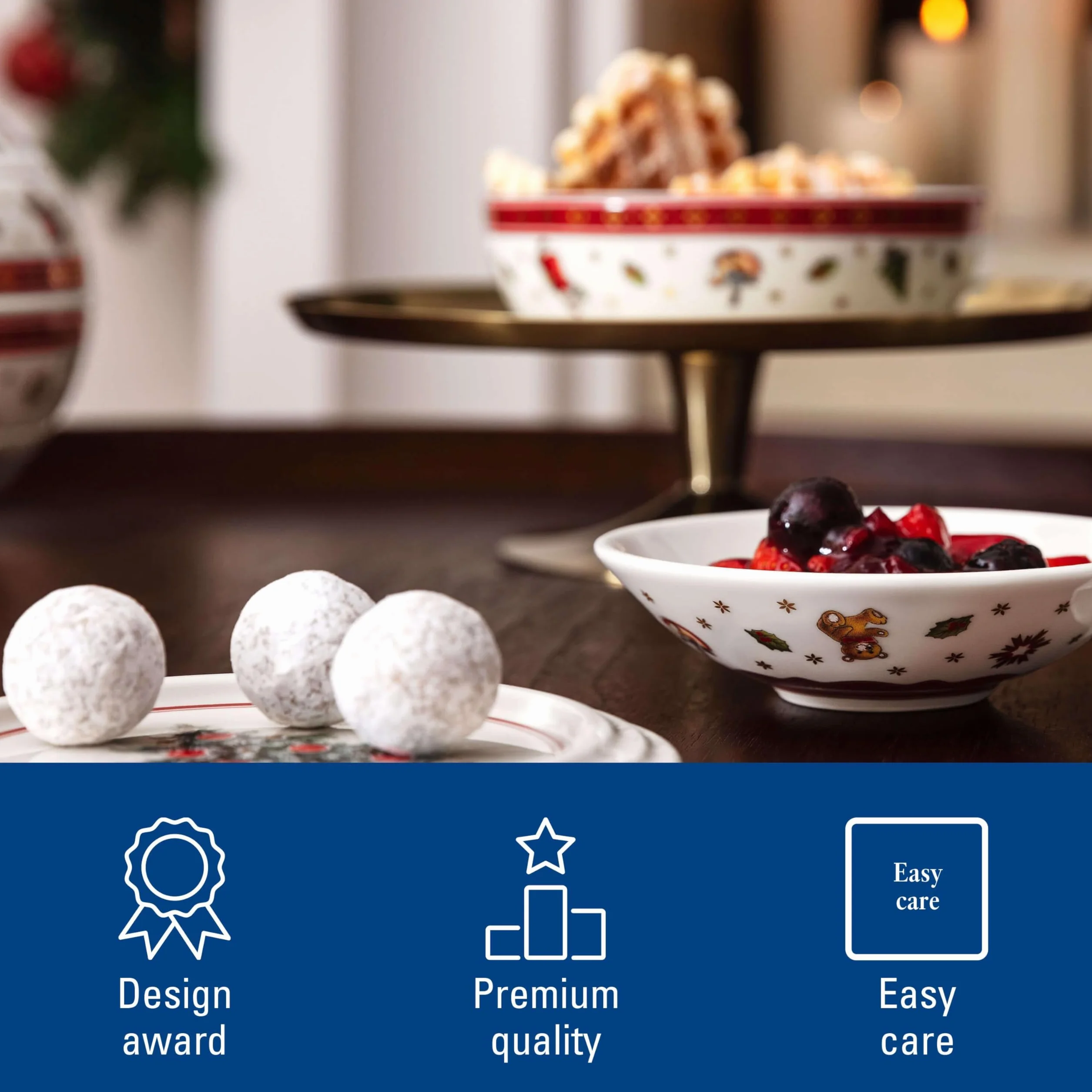 Villeroy & Boch – Toy's Delight La petite Boule, komplet naczyń porcelanowych, naczynia świąteczne, zestaw misek, można myć w zmywarce, można używać w kuchence mikrofalowej, wielokolorowy