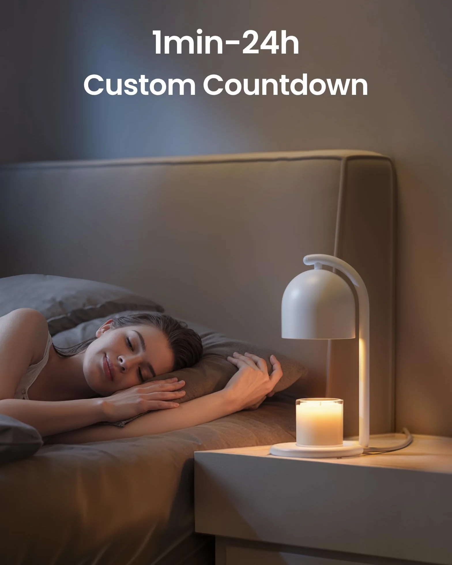 SwitchBot Inteligentna lampa do podgrzewania świec z timerem i ściemniaczem, podgrzewacz świec do Apple Home i Alexa, elektryczny topiący wosk na urodziny, prezent na parapetówkę, elegancki wystrój