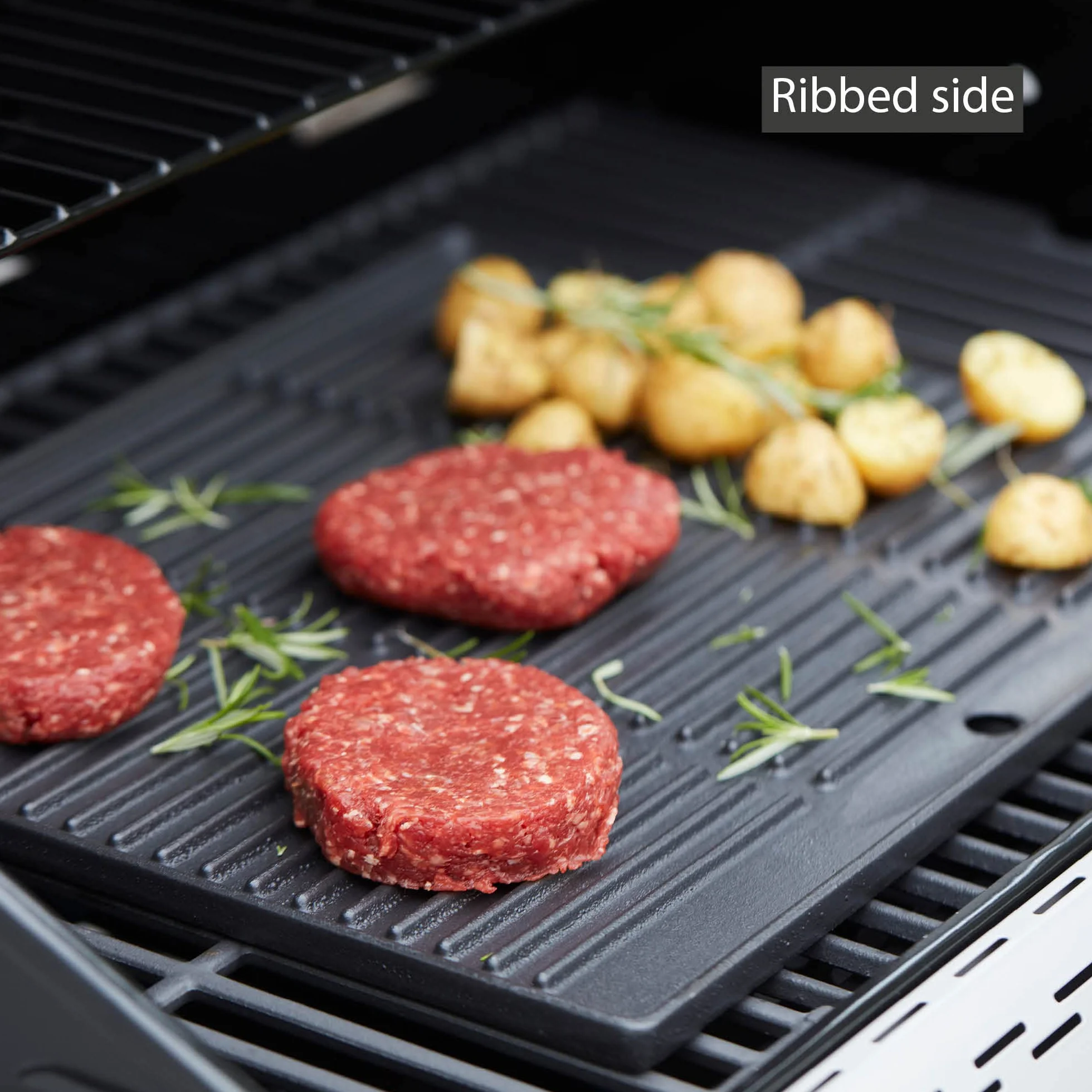 barbecook Uniwersalna płyta grillowa żeliwna 43 x 35 cm czarna