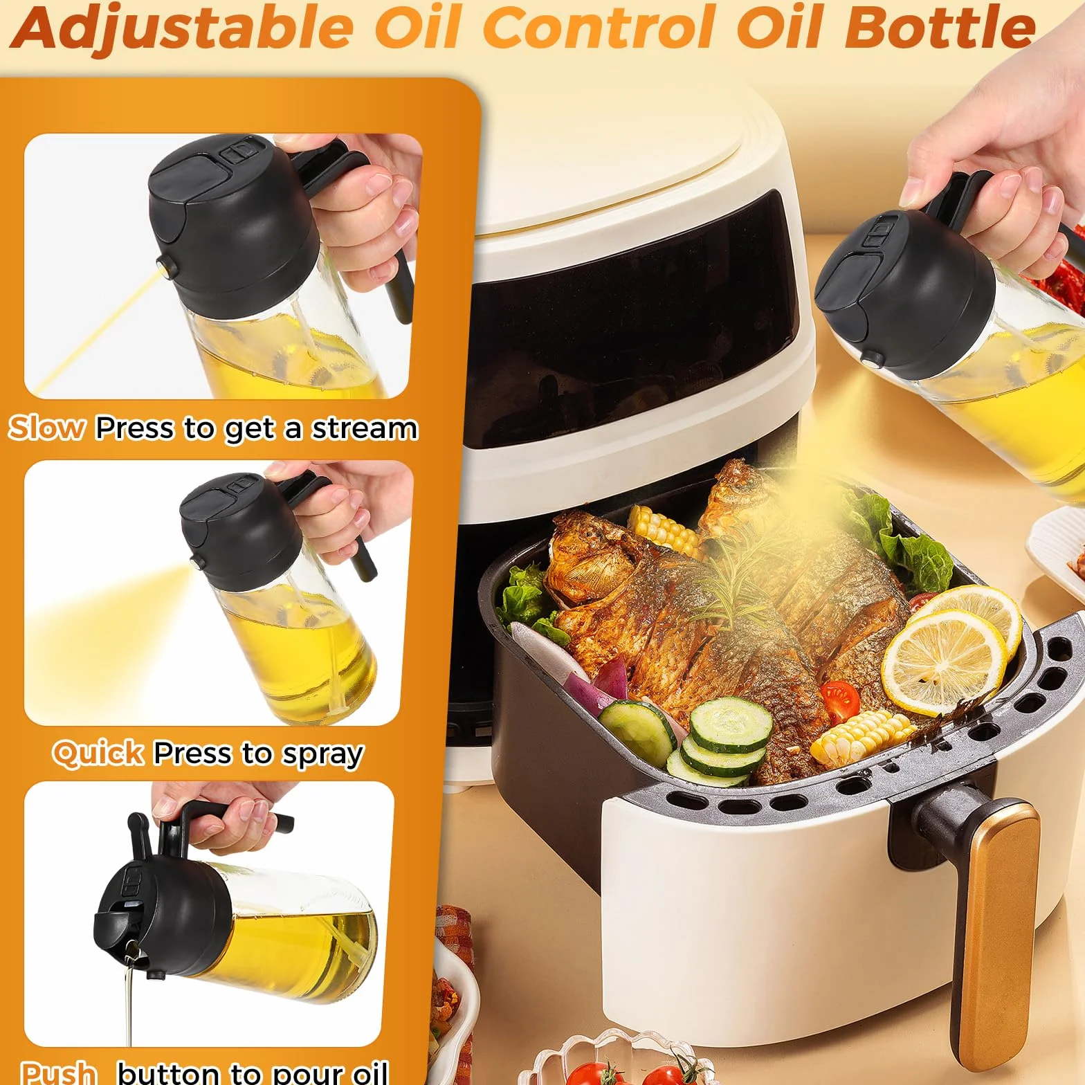 Blendura Opryskiwacz oleju 2 w 1 470 ml rozpylacz do frytkownicy, gotowania, grillowania