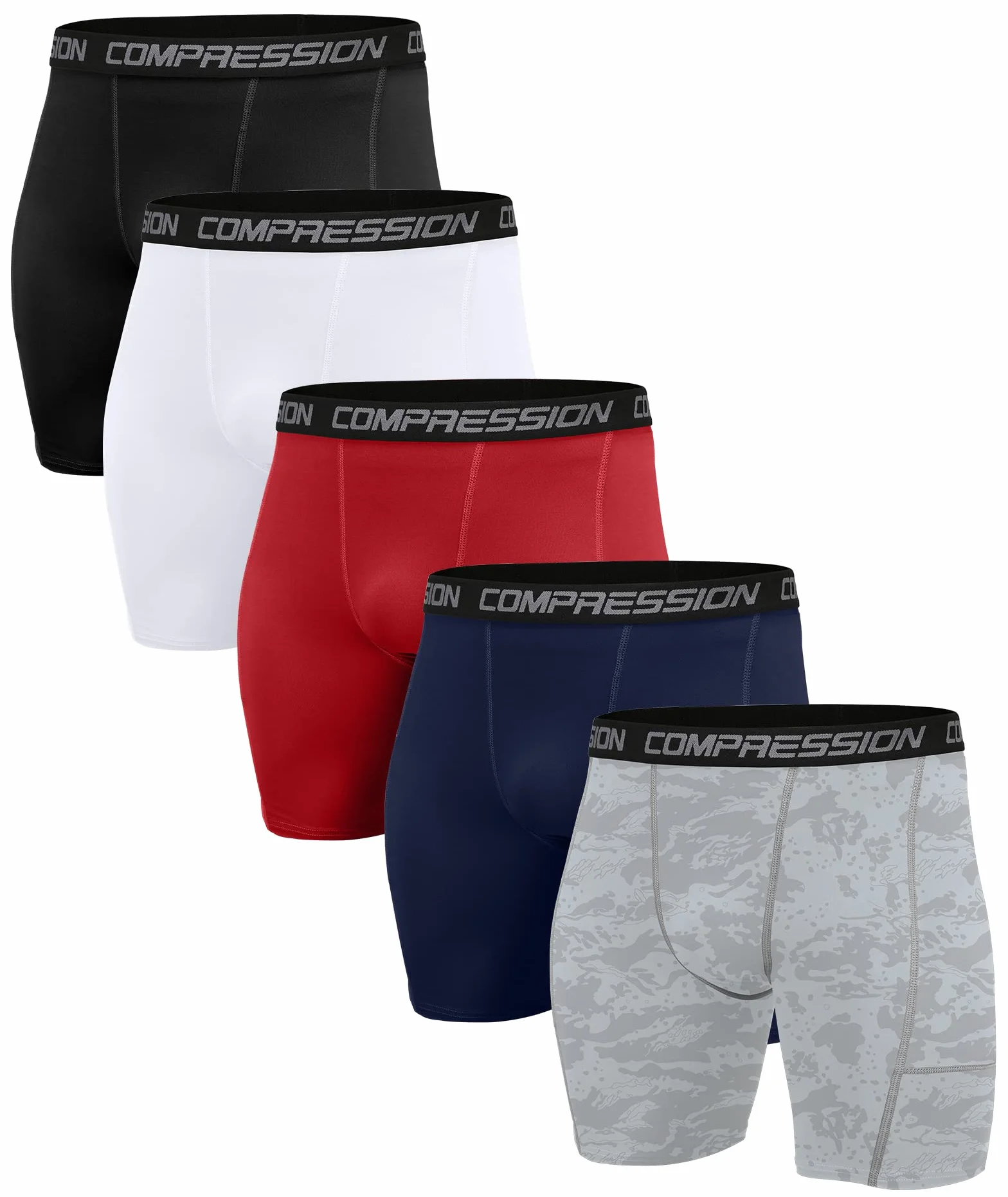 Holure Męskie spodenki kompresyjne Performance Athletic Workout Bieganie Bielizna (3 lub 5 sztuk)