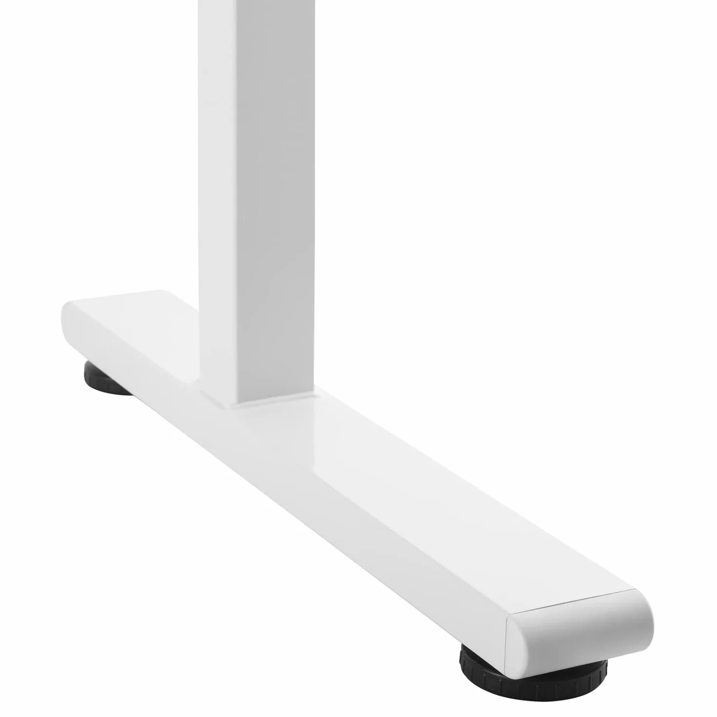 ER-401W Eleganckie Biurko z Regulacją Wysokości do 117 cm, Blat Stołu o Powierzchni 140x60 cm Koloru Białego, Ergonomiczny Stół z Obciążeniem do 40 kg, Regulowane Biurko na Monitor