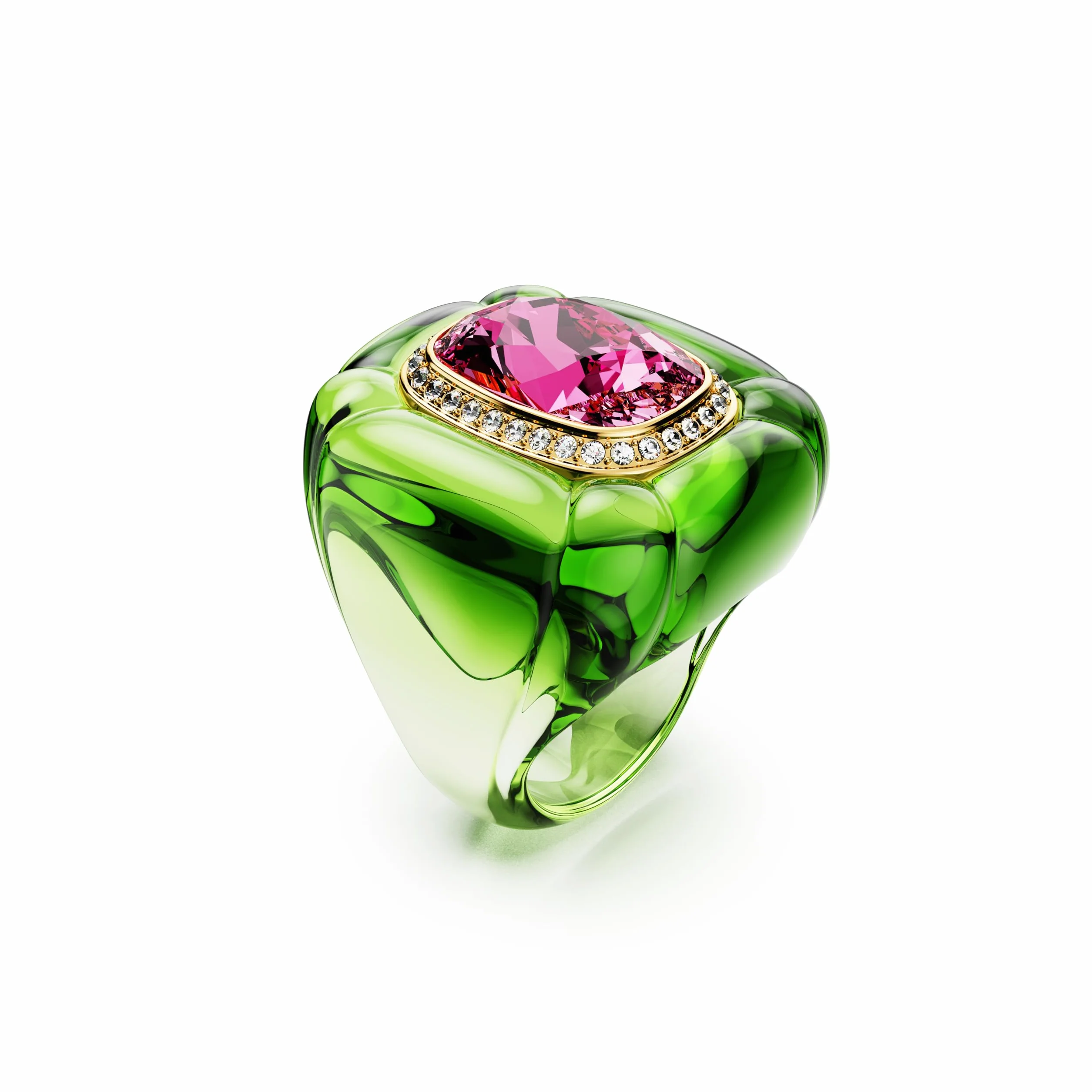 Swarovski Dulcis Kolekcja pierścionek koktajlowy, szlif poduszkowy, pavé, wielokolorowy